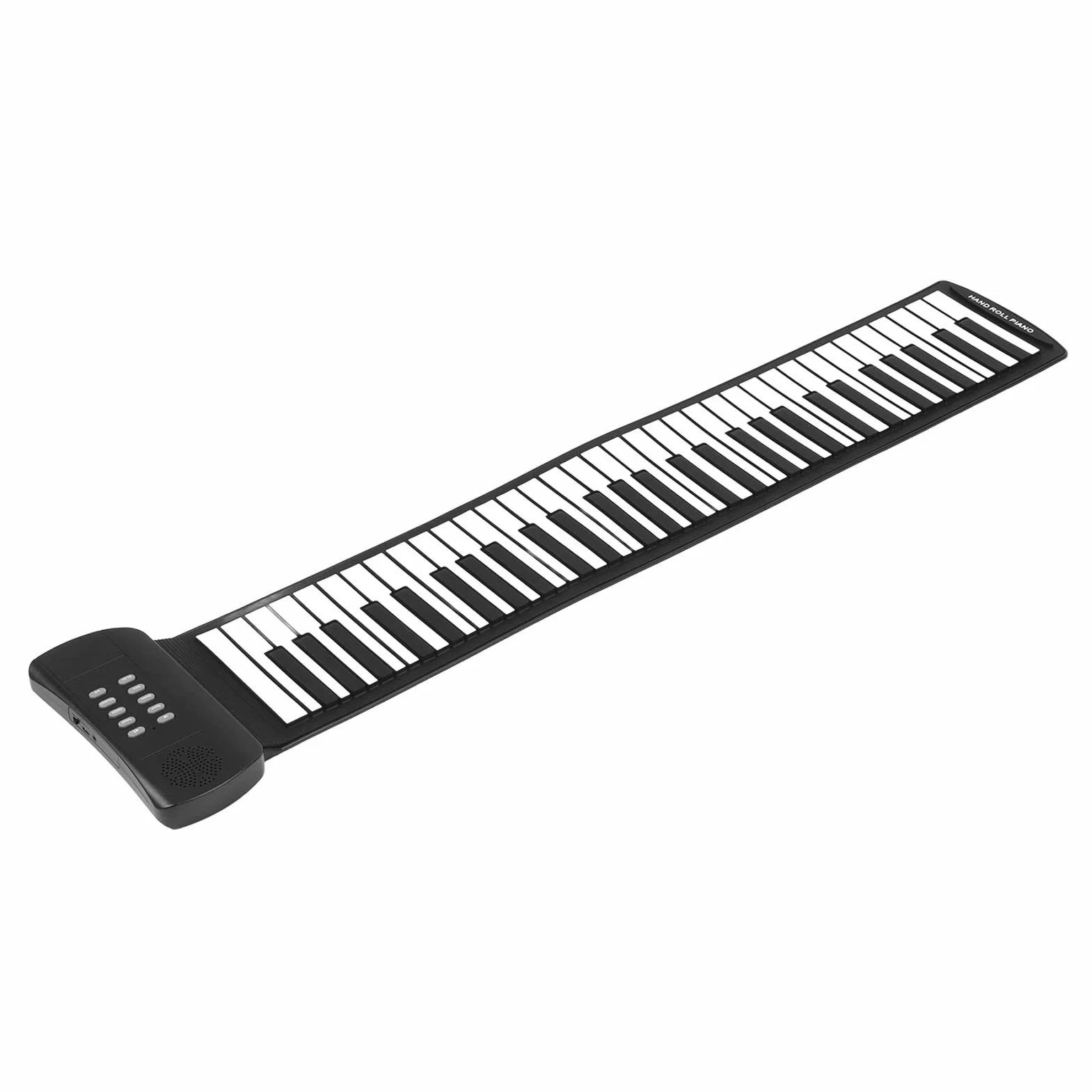 Roll Up Piano, 61-klawiszowa Przenośna Klawiatura Fortepian, Ręcznie Zwijana Elektryczna Klawiatura Pianina dla Początkujących Dzieci, Edukacyjna Elektroniczna Muzyka Cyfrowa Klawiatura(PM61)