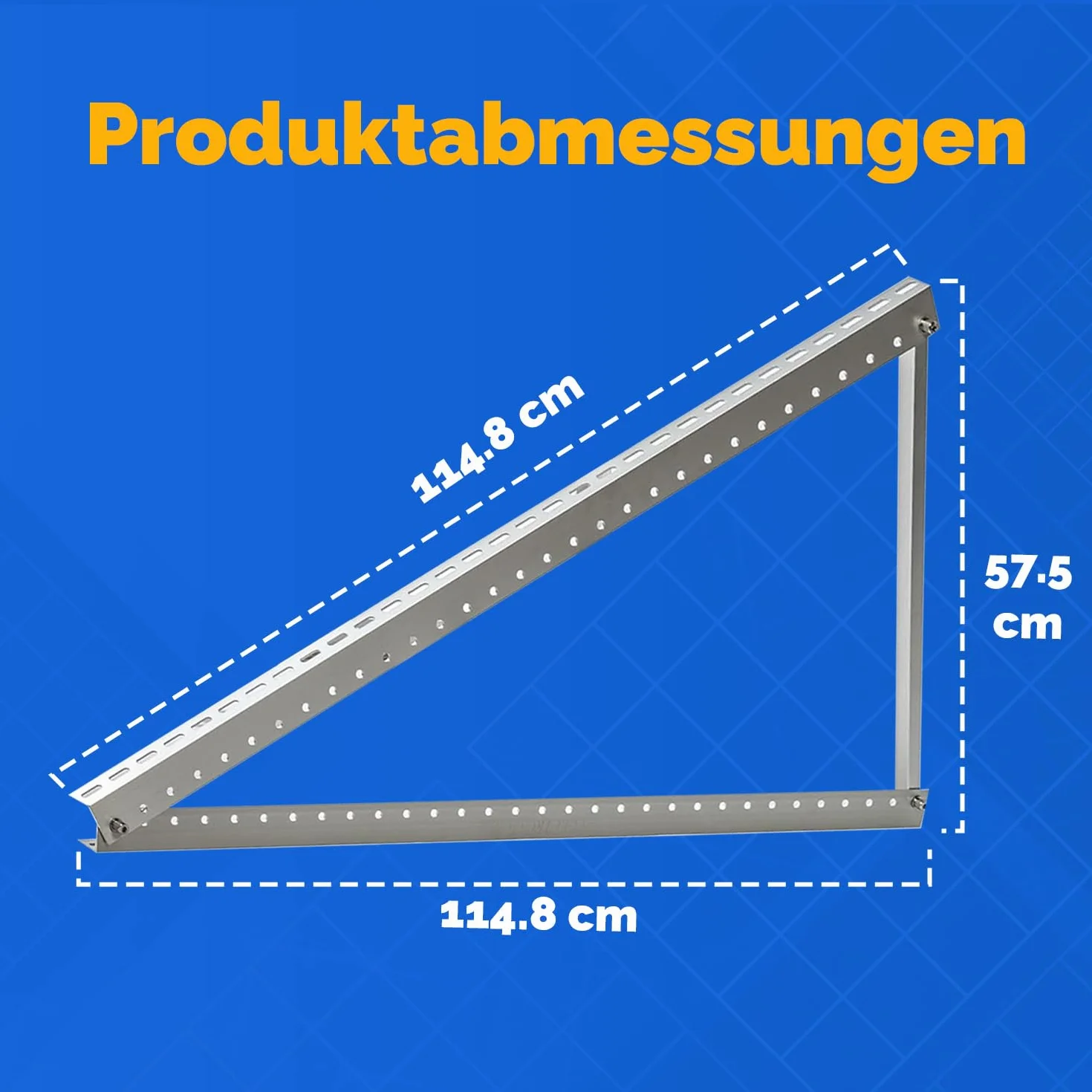 Uniwersalny zestaw do instalacji balkonowych dla paneli słonecznych – 114 cm, montaż na ścianie i płaskim dachu, 0% VAT, odporny na warunki atmosferyczne, 2 pary