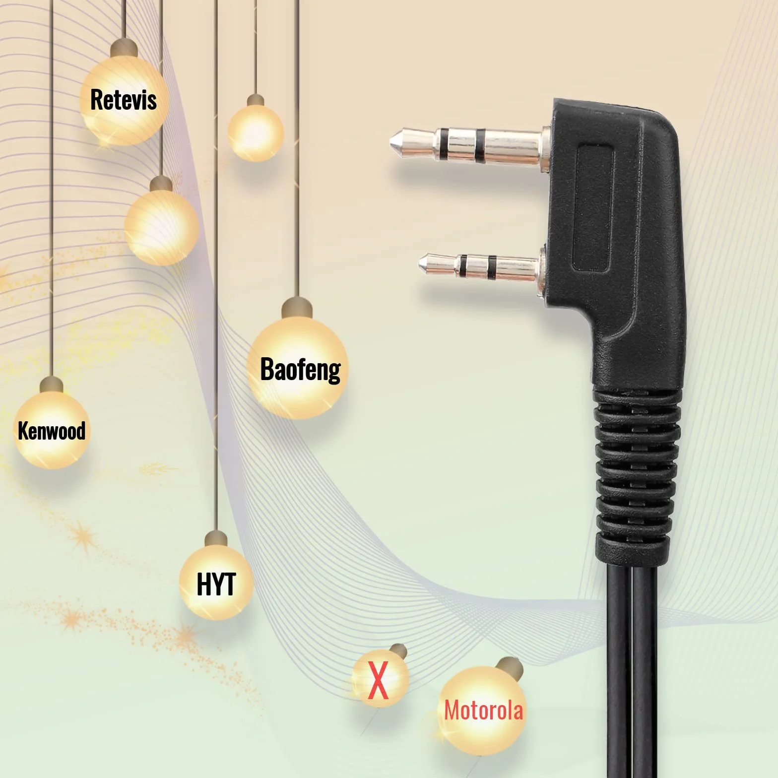 Retevis Mikrofon Walkie Talkie gardło 2-pinowy zestaw słuchawkowy, chowany mikrofon gardłowy, słuchawka kompatybilna z 2-drożnym radiem RT24, RT27, RT622, RT617, Baofeng UV5R, Kenwood, ukryta rurka