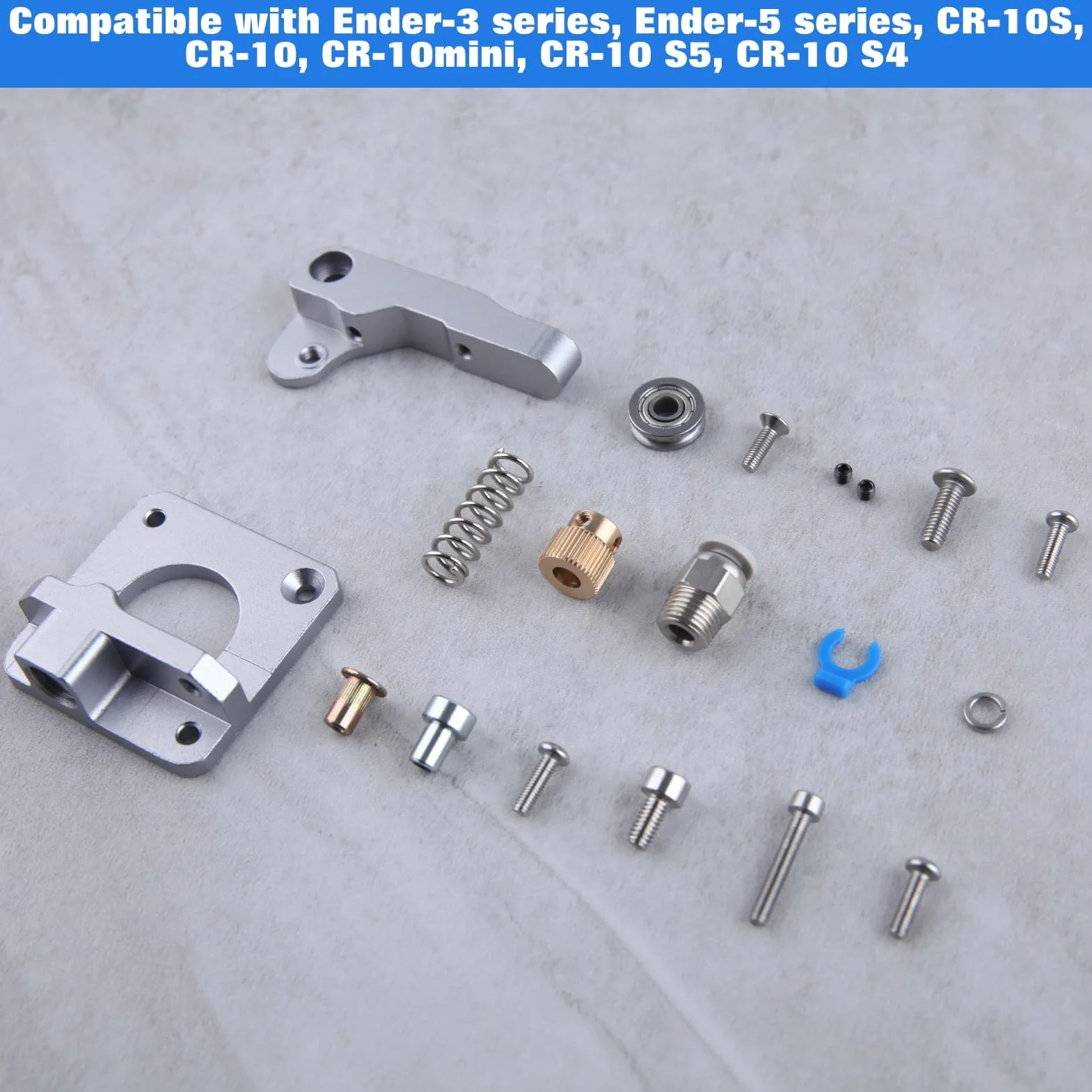 LEONTOOL Oficjalny zestaw wytłaczarki do drukarki 3D, ulepszona wytłaczarka Ender 3, aluminiowy podajnik napędu 1,75 mm, wytłaczarka do drukarek 3D Creality Ender 3, Ender 5, CR-10 Series