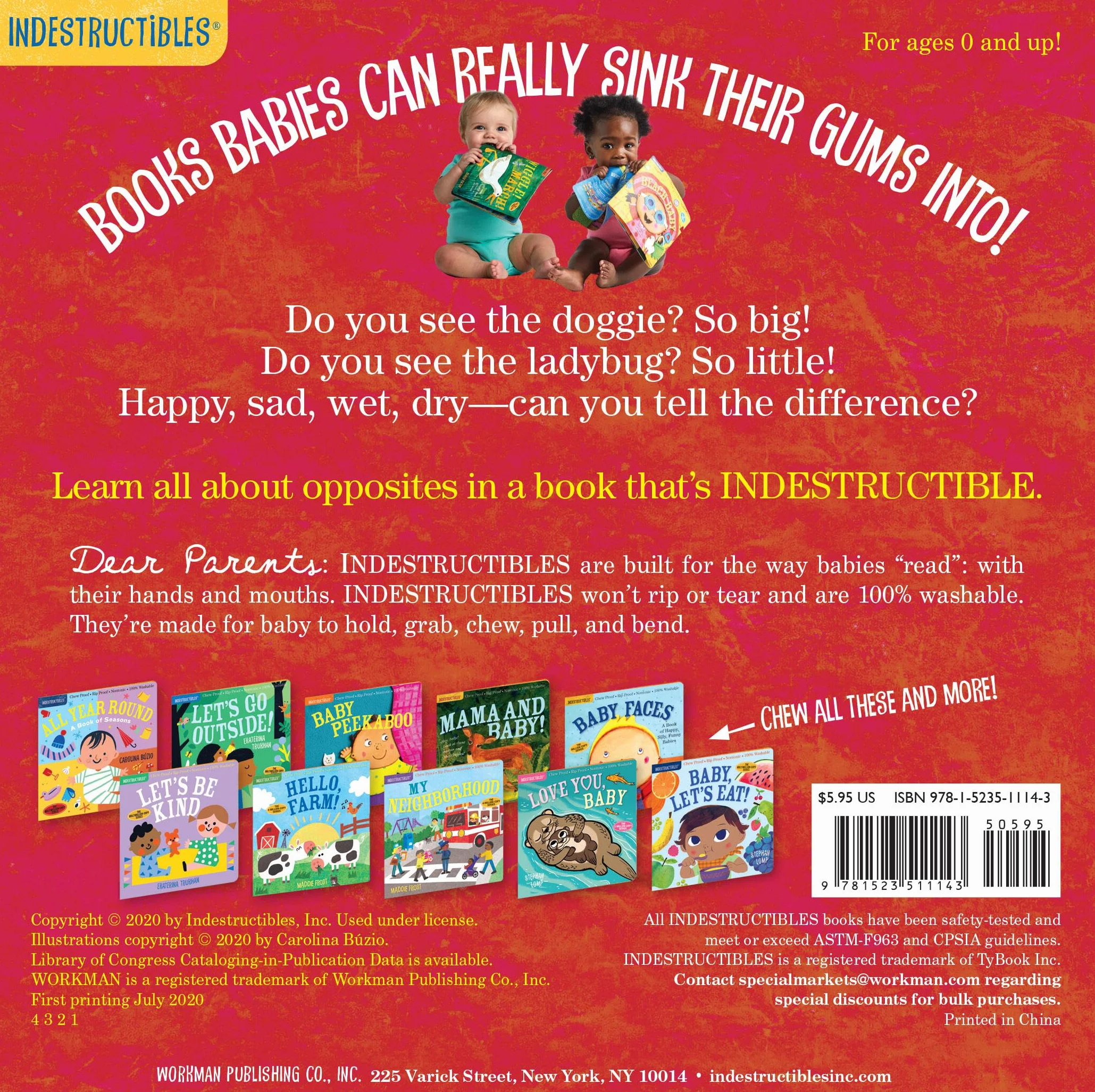 Indestructibles: Big and Little: Chew Proof · Rip Proof · Nontoxic · 100% Washable (Book for Babies, Newborn Books, Safe to Chew)