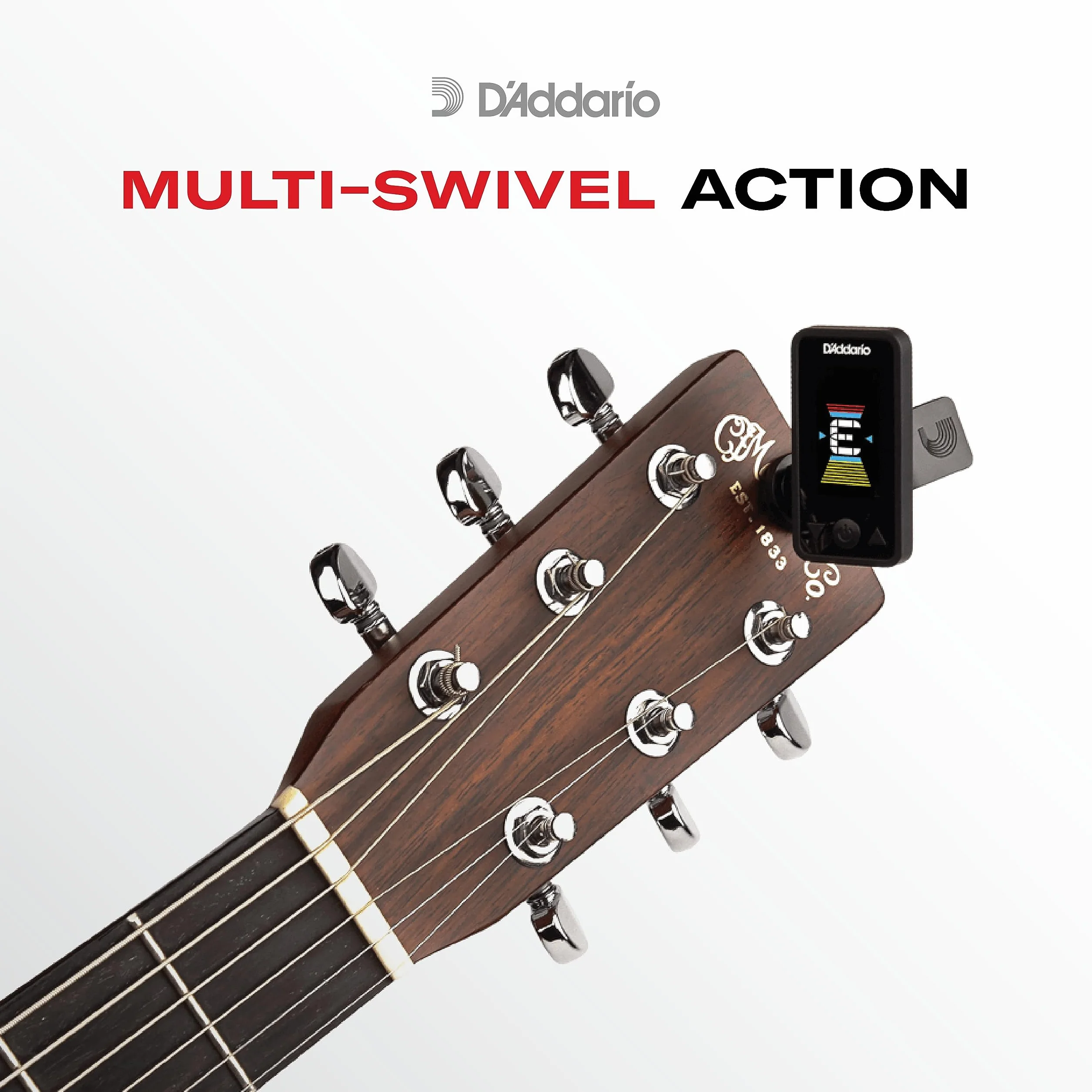 Oplaadbare Eclipse Headstock Tuner, Zwart, van D'Addario
