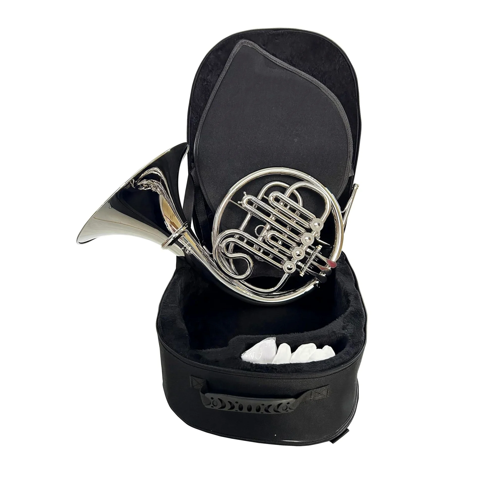 Róg francuski Pojedynczy klucz Bb French Horn 4 gałki niklowane