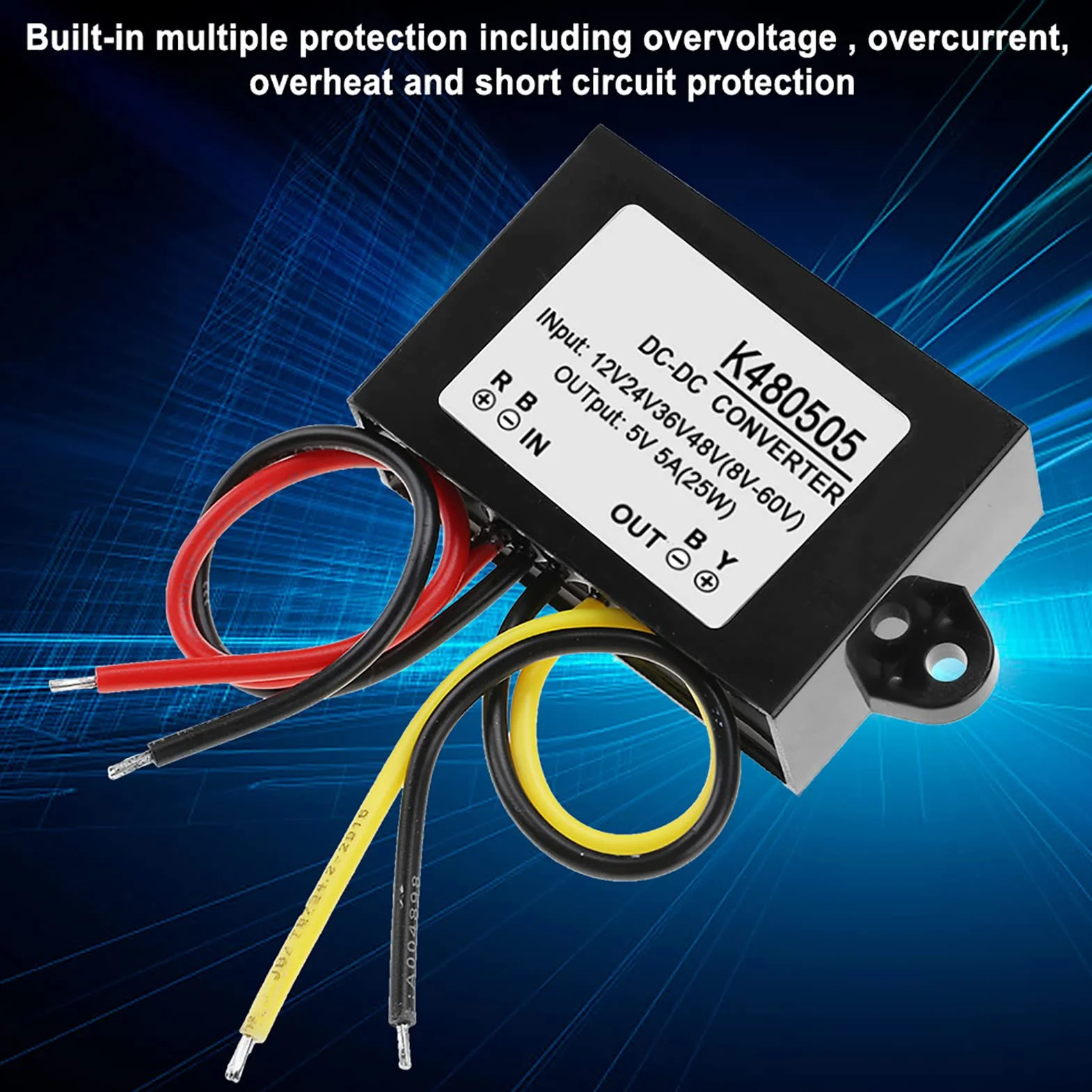 Zasilacz obniżający napięcie DC-DC 12V/24V/36V/48V do 5V 5A