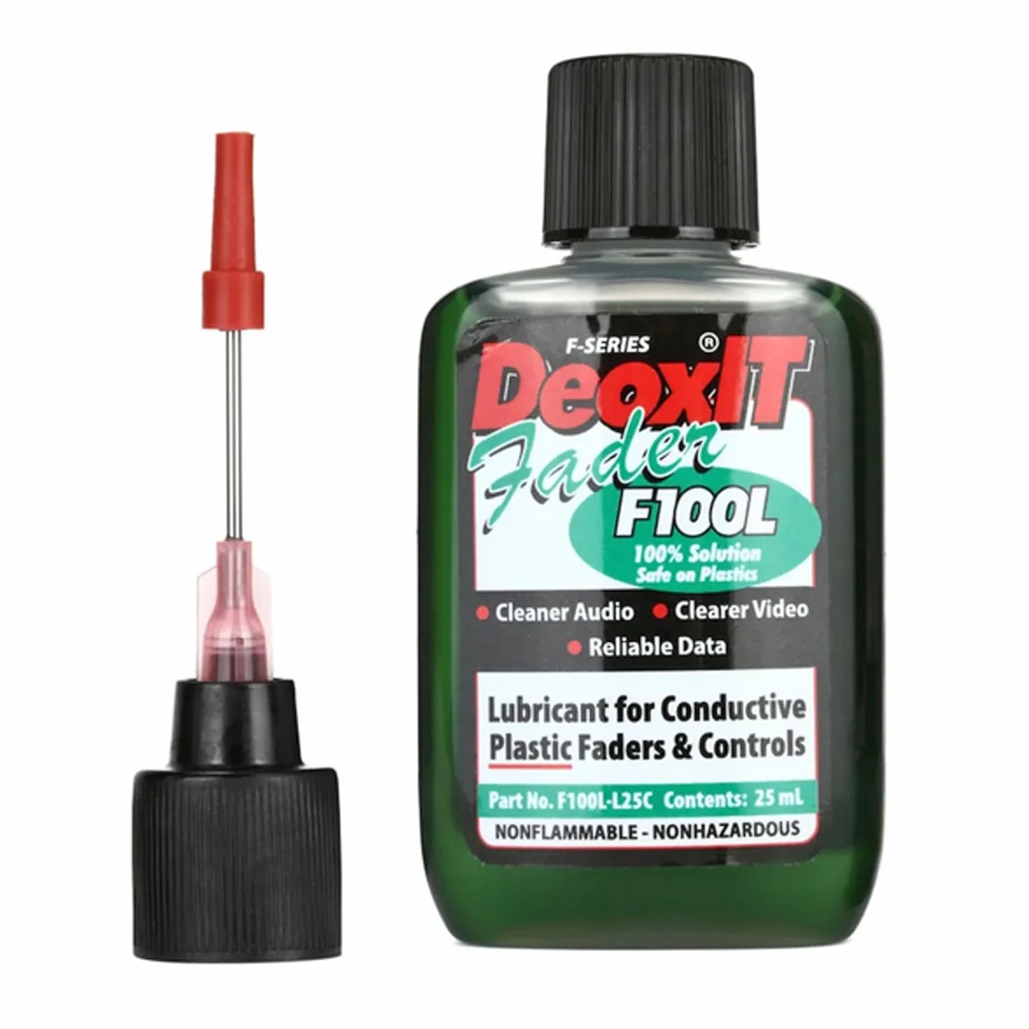 Caig DeoxIT F100L-L25C Faderlube środek czyszczący kontakty do pielęgnacji tworzyw sztucznych + ściereczka z mikrofibry keepdrum