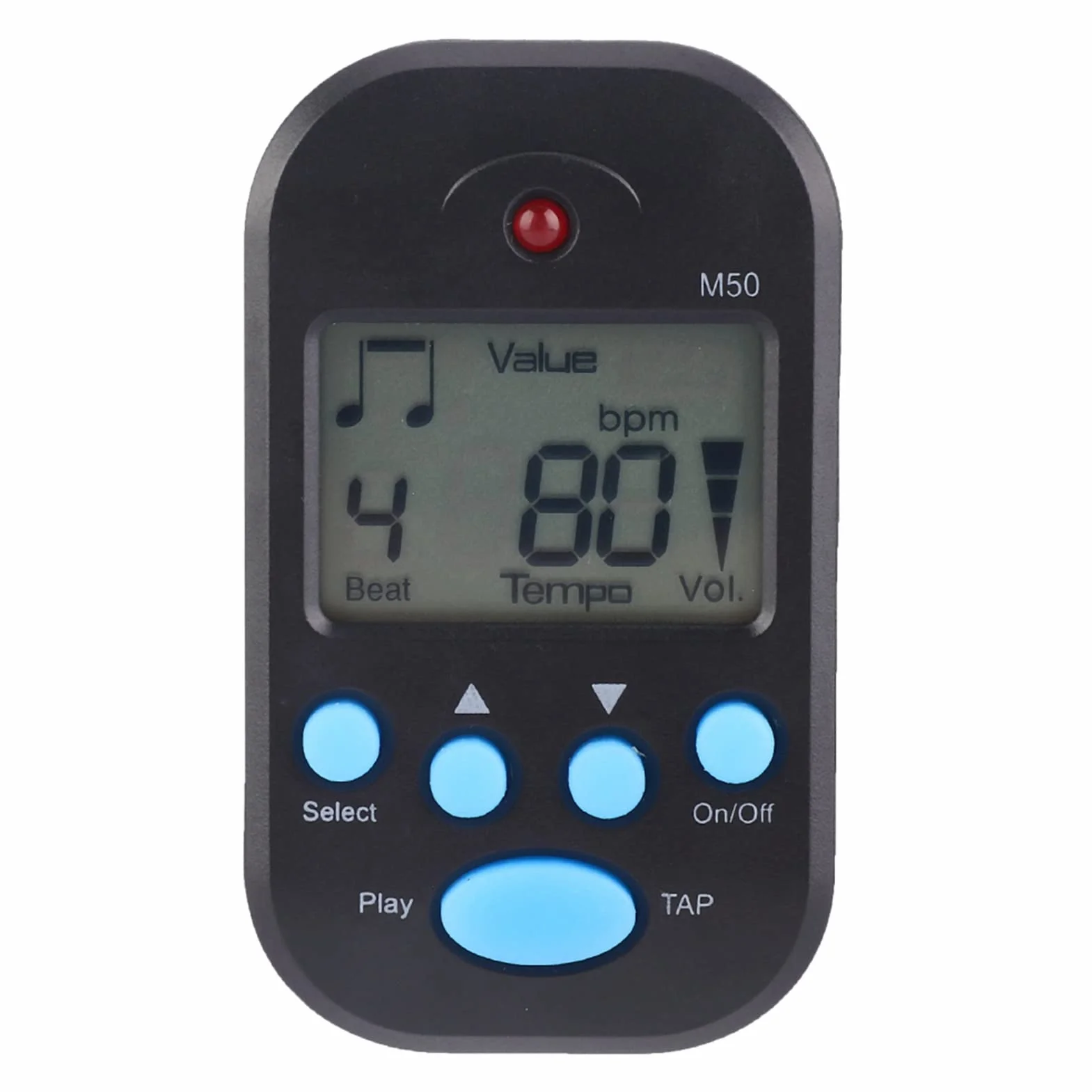 Alomejor Metronome mini przenośny wielofunkcyjny klips beat Tempo na gitarę fortepianową skrzypce bębna flet