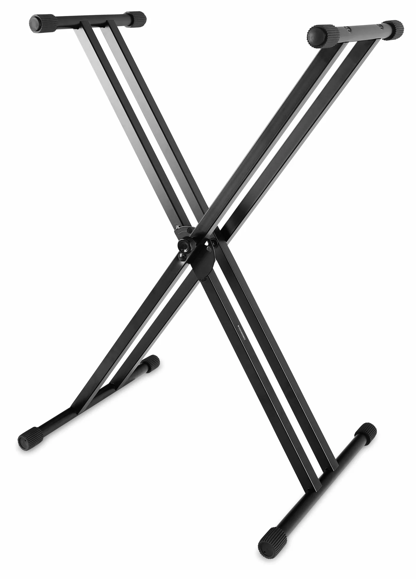 McGrey KS-200 X-Keyboard stojak na keyboard z podwójną podpórką (z regulacją wysokości na 5 poziomach, składany, stabilny), czarny