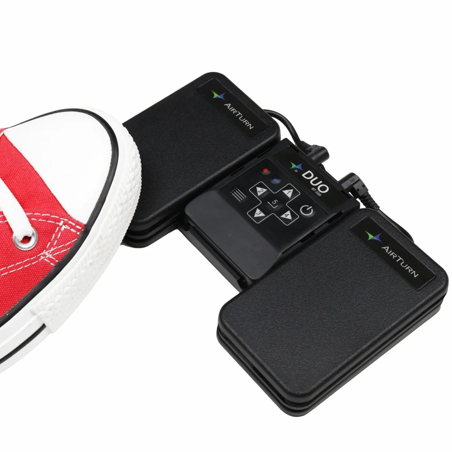 Airturn Duo 500 przełącznik nożny Bluetooth z zasilaczem keepdrum