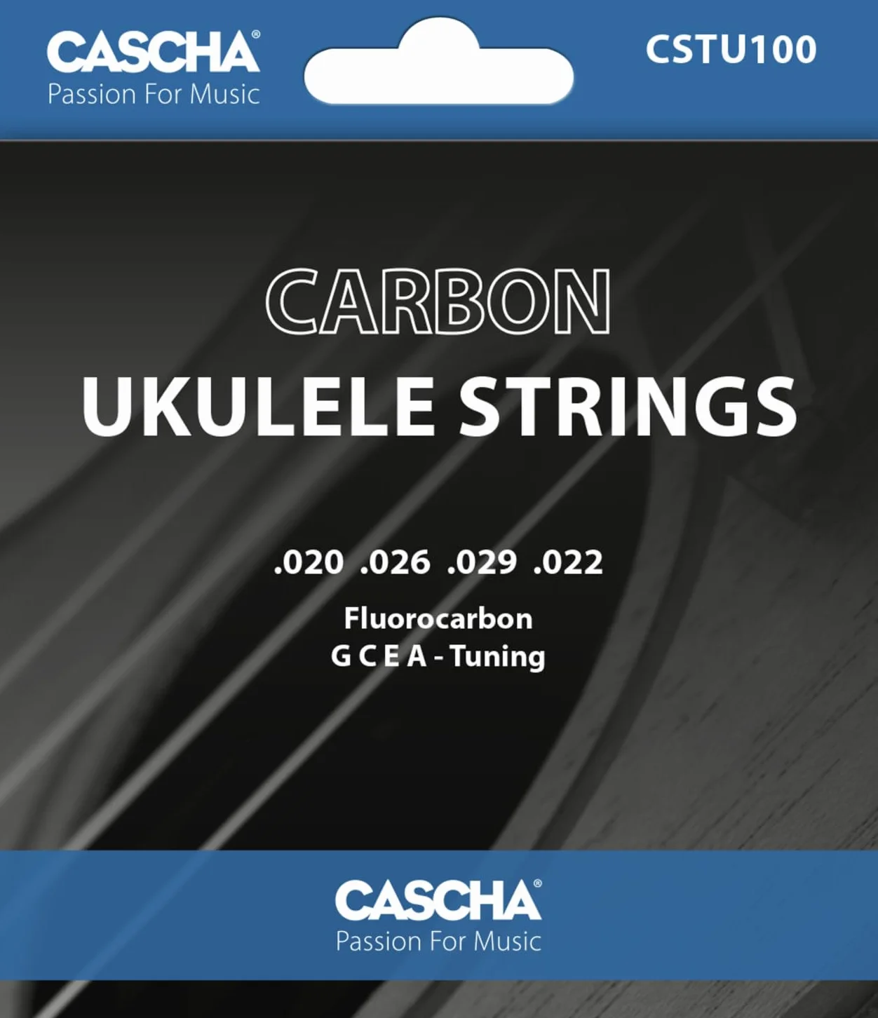Cascha Struny ukulele węglowe – wysokiej jakości struny z włókna węglowego do ukuleli sopranowych, koncertowych, tenorowych i barytonowych – czysty dźwięk, trwałe i stabilne, idealne dla