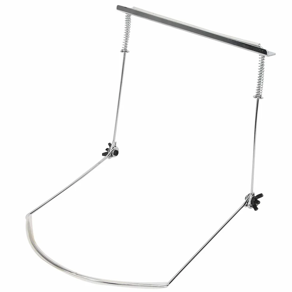 Statyw pod harmonijkę 24-otworowy metalowy uchwyt na harmonijkę z regulowaną szyjką Akcesoria muzyczne do instrumentów dętych (czarny, srebrny, złoty) (srebrny)