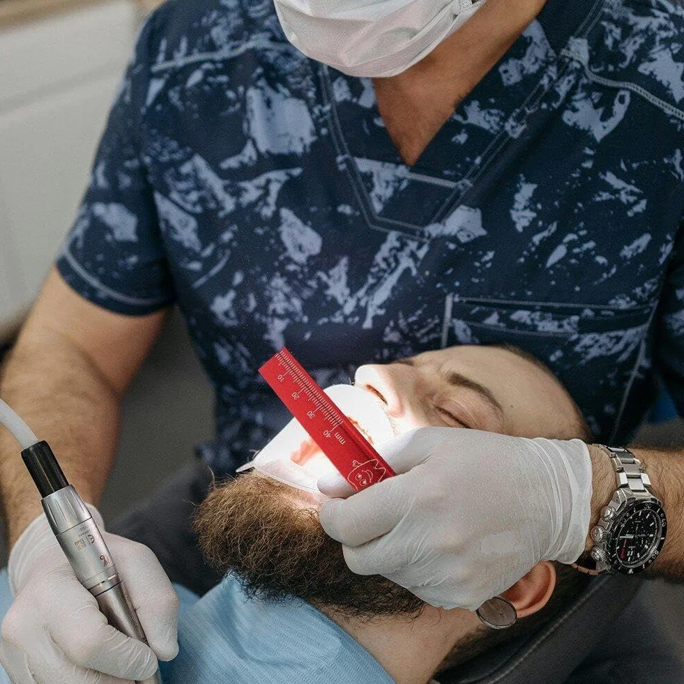 Linijka dentystyczna precyzyjna miarka dentystyczna miarka endodontyczna skala pomiarowa miernik ustny narzędzie stomatologiczne do stomatologii