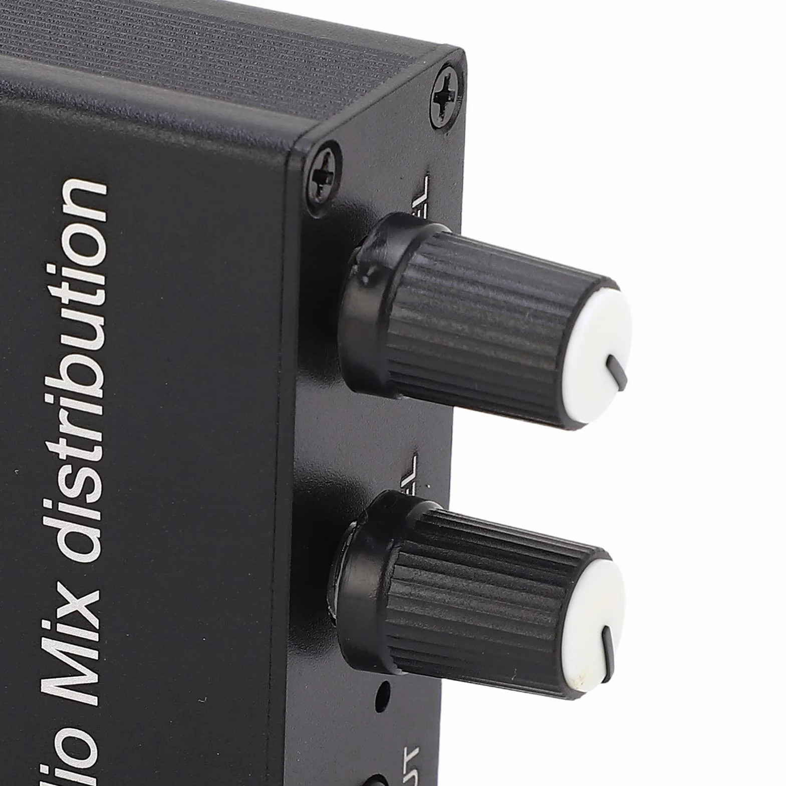 Mini Mikser do Dystrybucji Dźwięku z Zasilaczem, 100-240 V 2 Wejścia 2 Wyjścia Stereo Lupa Dystrybutor Akcesoria Audio