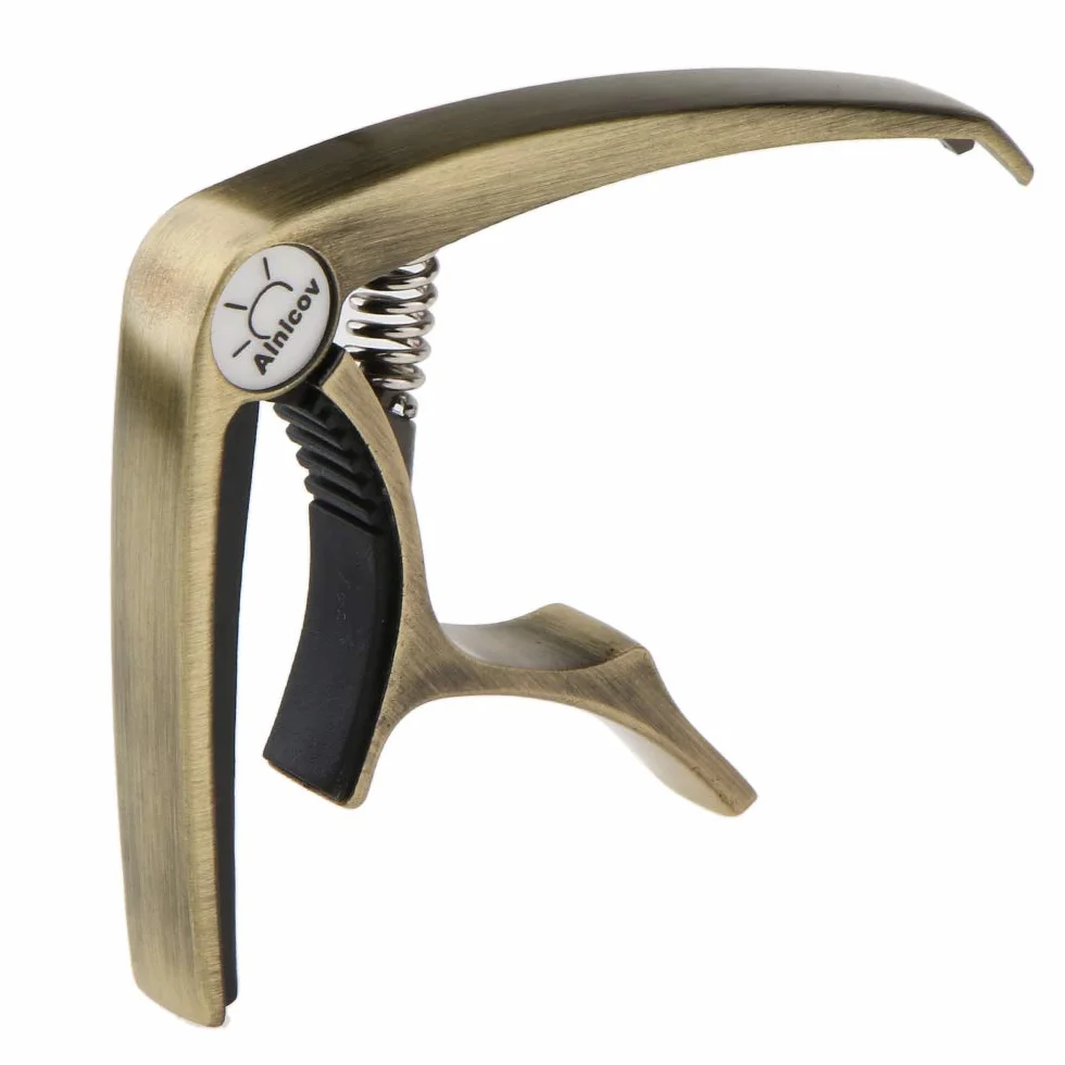 Non-brand kapodaster kapodaster gitara Kapo Capo Tune Clamp Key Trigger Puller do paznokci do gitary/basu/ukulele/banjo - brąz