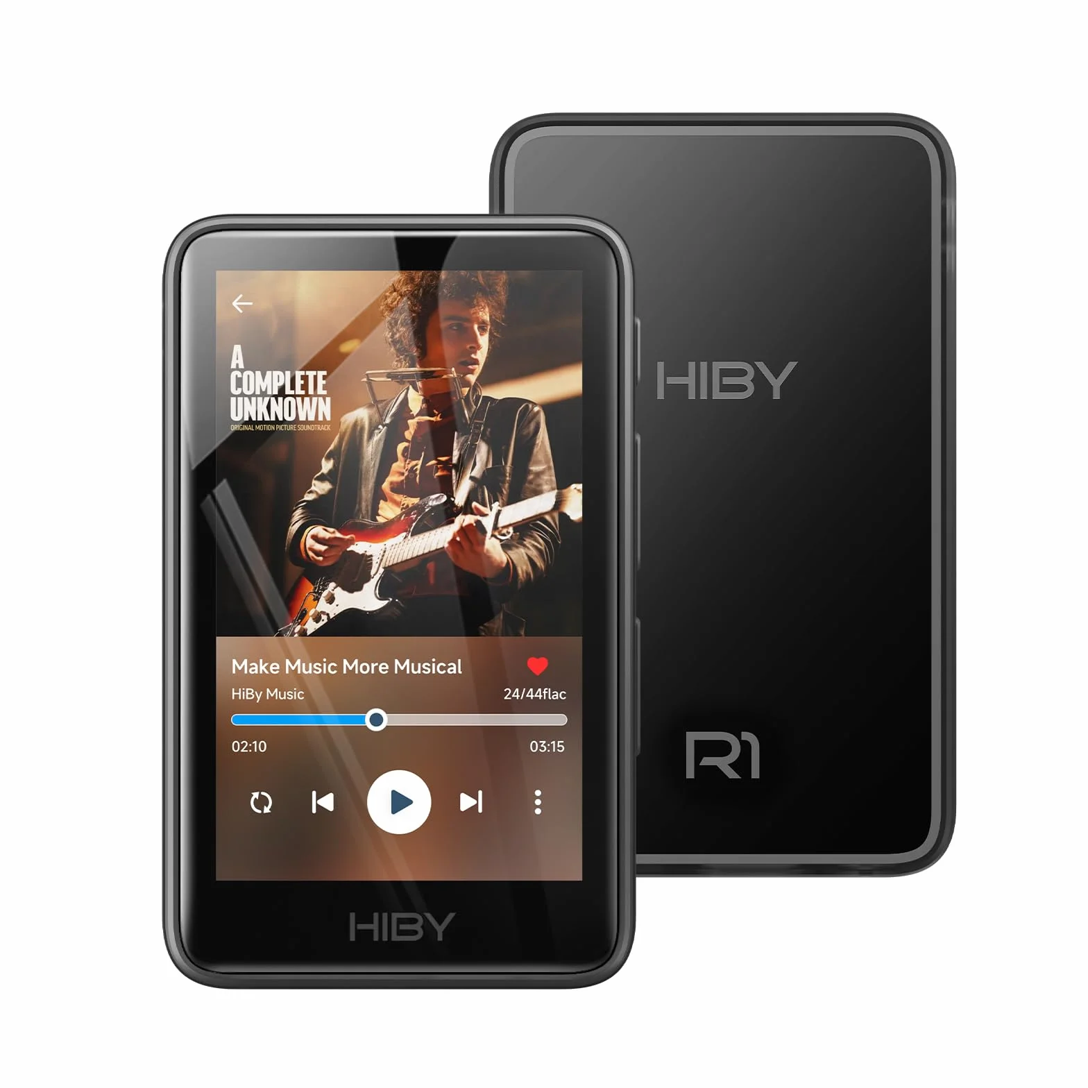 HiBy R1 HiFi odtwarzacz MP3 z Bluetooth 5.1 Tidal Qobuz DSD 256 natywny bezstratny odtwarzacz muzyczny z ekranem dotykowym/certyfikat Hi-Res Audio / MSEB Tuning/rozszerzona pamięć 2TB