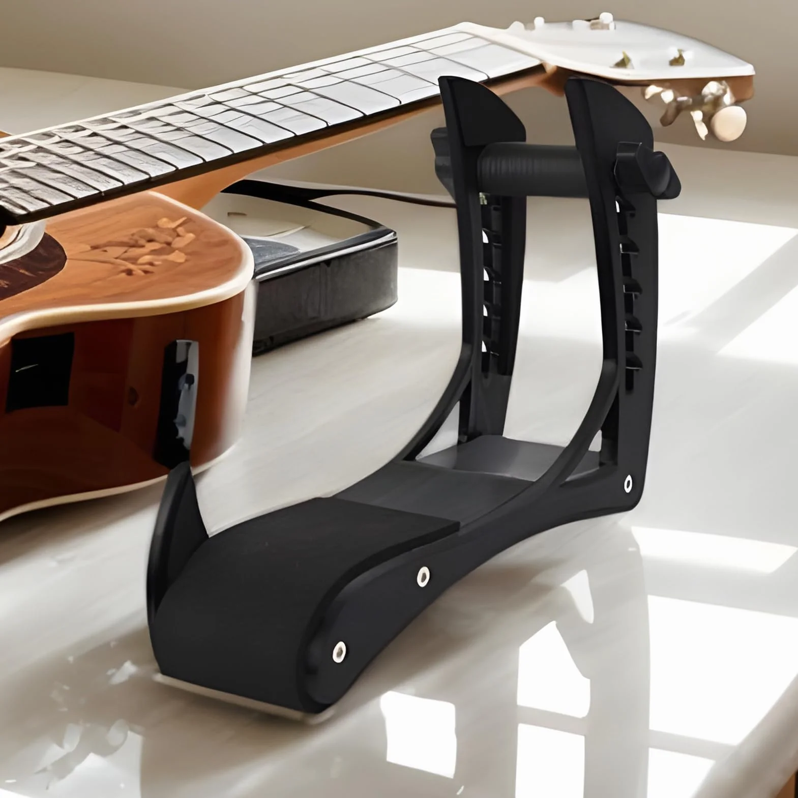 Podnóżek gitarowy | Ergonomiczna akustyczna podpórka pod nogi | Antypoślizgowa podkładka pod nogi do gitary elektrycznej, akustycznej i klasycznej, na scenę, w podróży i w domu