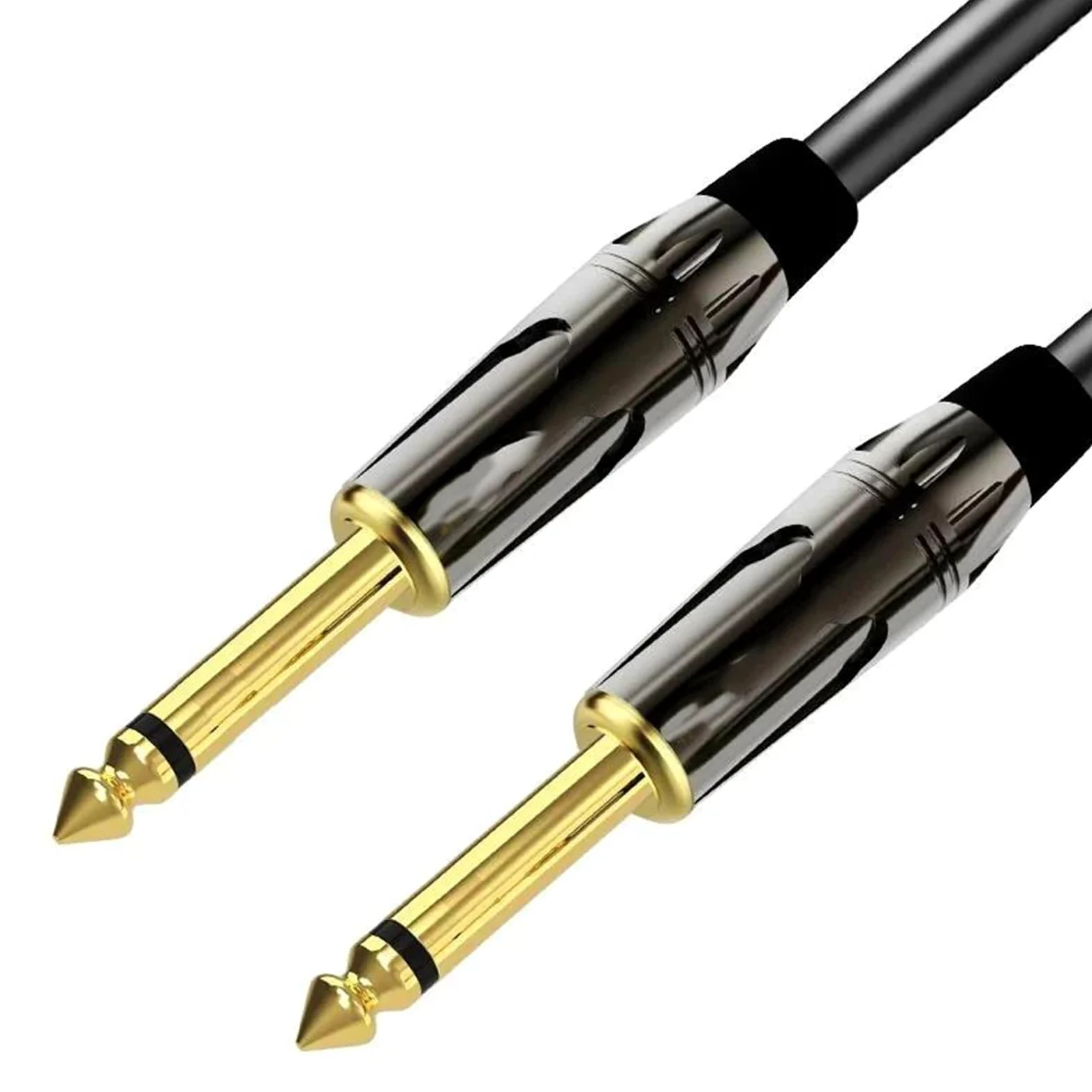 Kabel instrumentowy Kabel 6,35 Mm Do 6,35 Mm Męski-męski Zbalansowany Kabel Odpowiedni Do Wzmacniacza Gitary Elektrycznej, Miksera, Głośnika, Przewody 1/4 Cala(TS,15m)