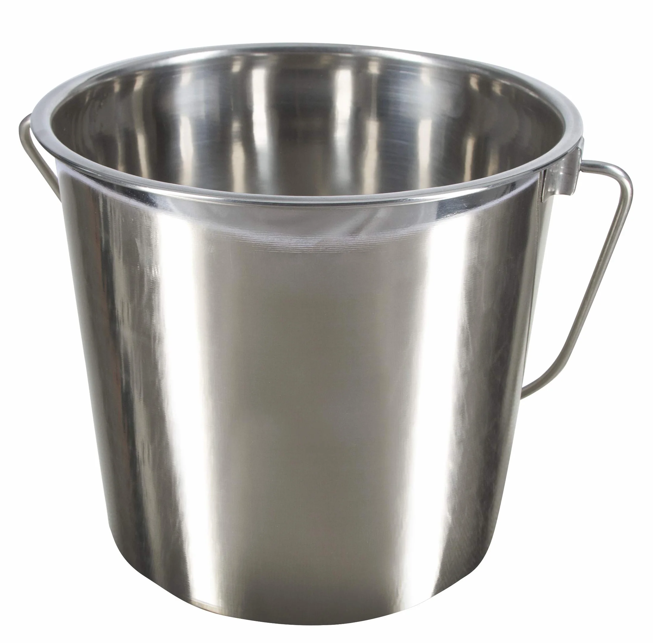 Kerbl Wiadro ze stali nierdzewnej (pojemność 5,7 l, wewnątrz i na zewnątrz, polerowane na wysoki połysk, z uchwytem do noszenia) 29375