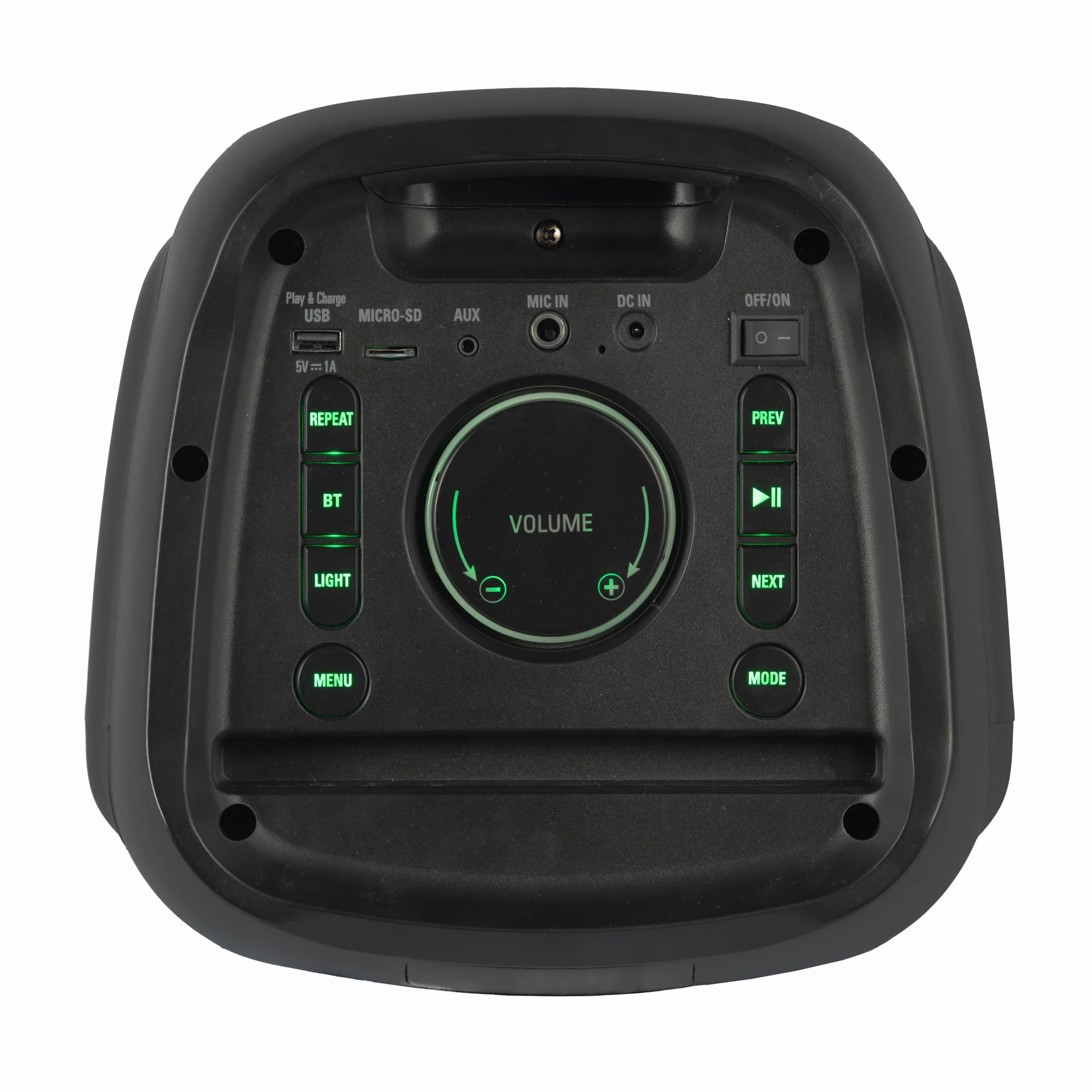 Ibiza - WAVE6 - Głośnik akumulatorowy 250W/2x5,25" z Bluetooth, USB i microSD - Efekt WAVE LED i bezprzewodowe połączenie TWS - Czarny