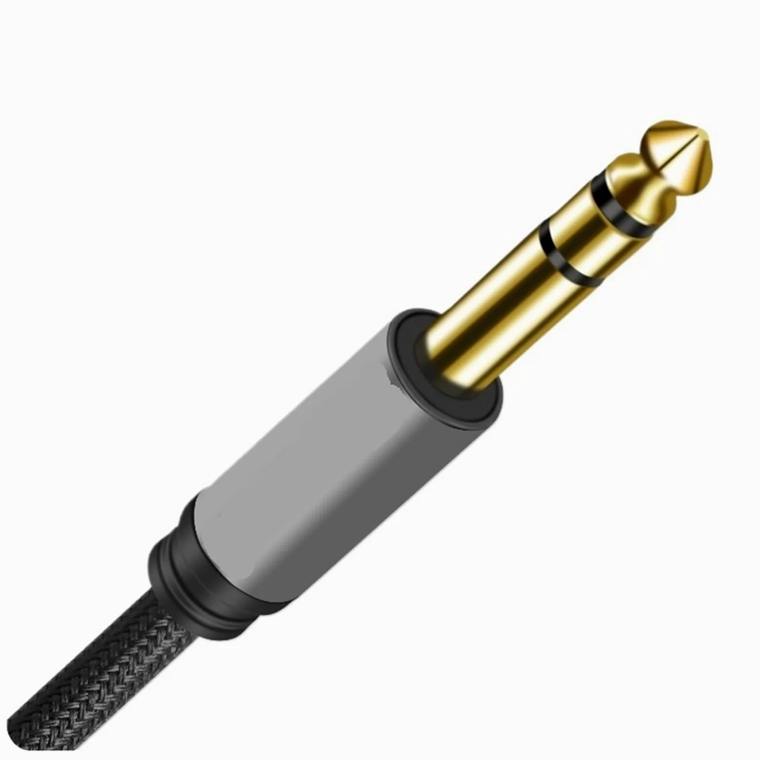 Kabel audio Aux do gitary stereo XLR męski na TRS 1/4 z oplotem Dark Web do gitary, urządzeń kina domowego, głośnika i wzmacniacza (8m)