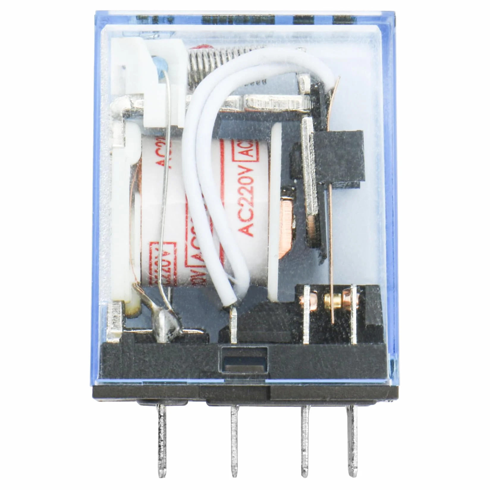 Heschen Gereral przekaźnik zasilający MY4NJ 220 V AC cewka 3 A 220 V AC/24 V DC 4PDT Wskaźnik LED 14-pinowe zaciski