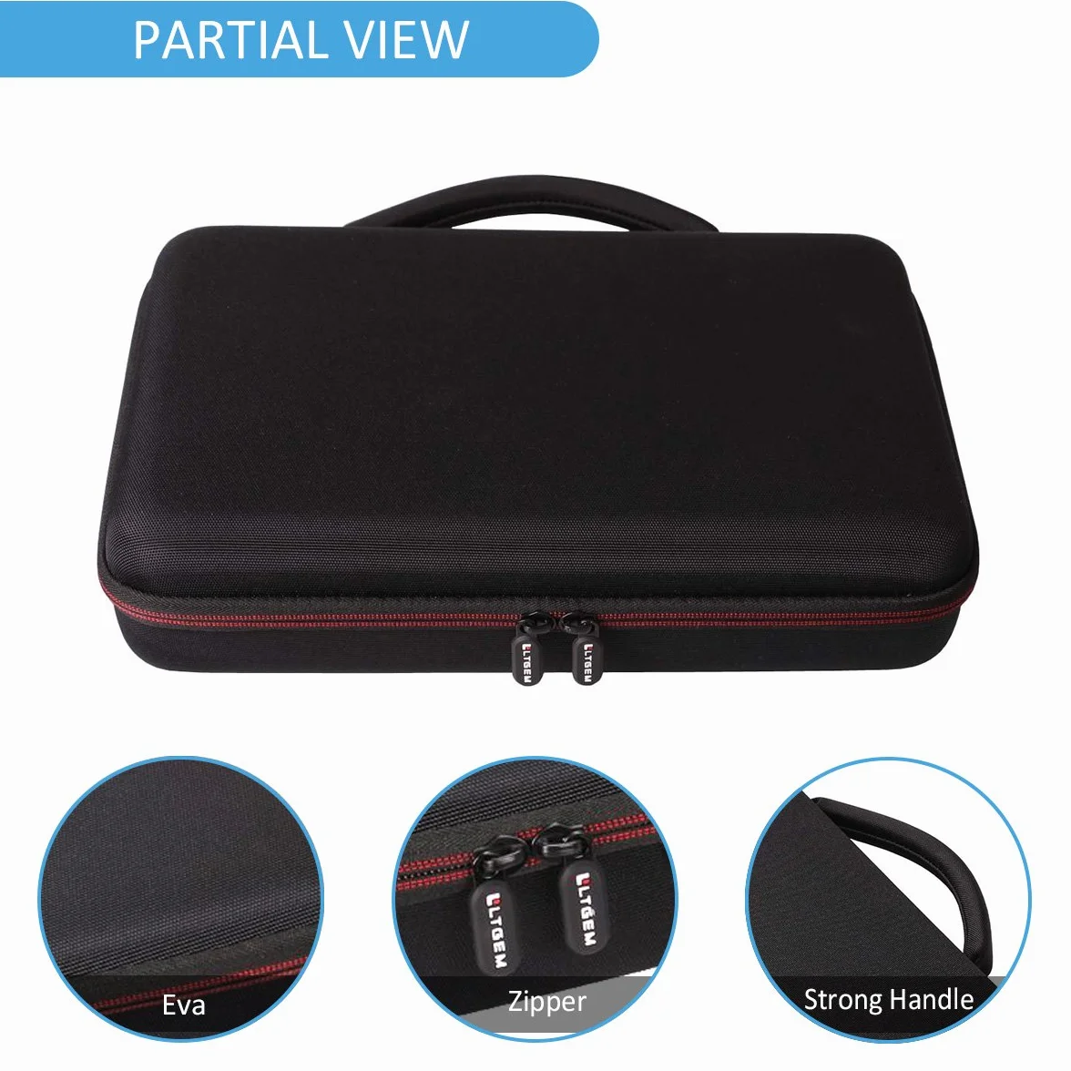 LTGEM Twarda torba transportowa do Akai Professional MPK Mini MKII & MK3 & MPK Mini Play | 25 klawiszy USB i kontroler klawiatury