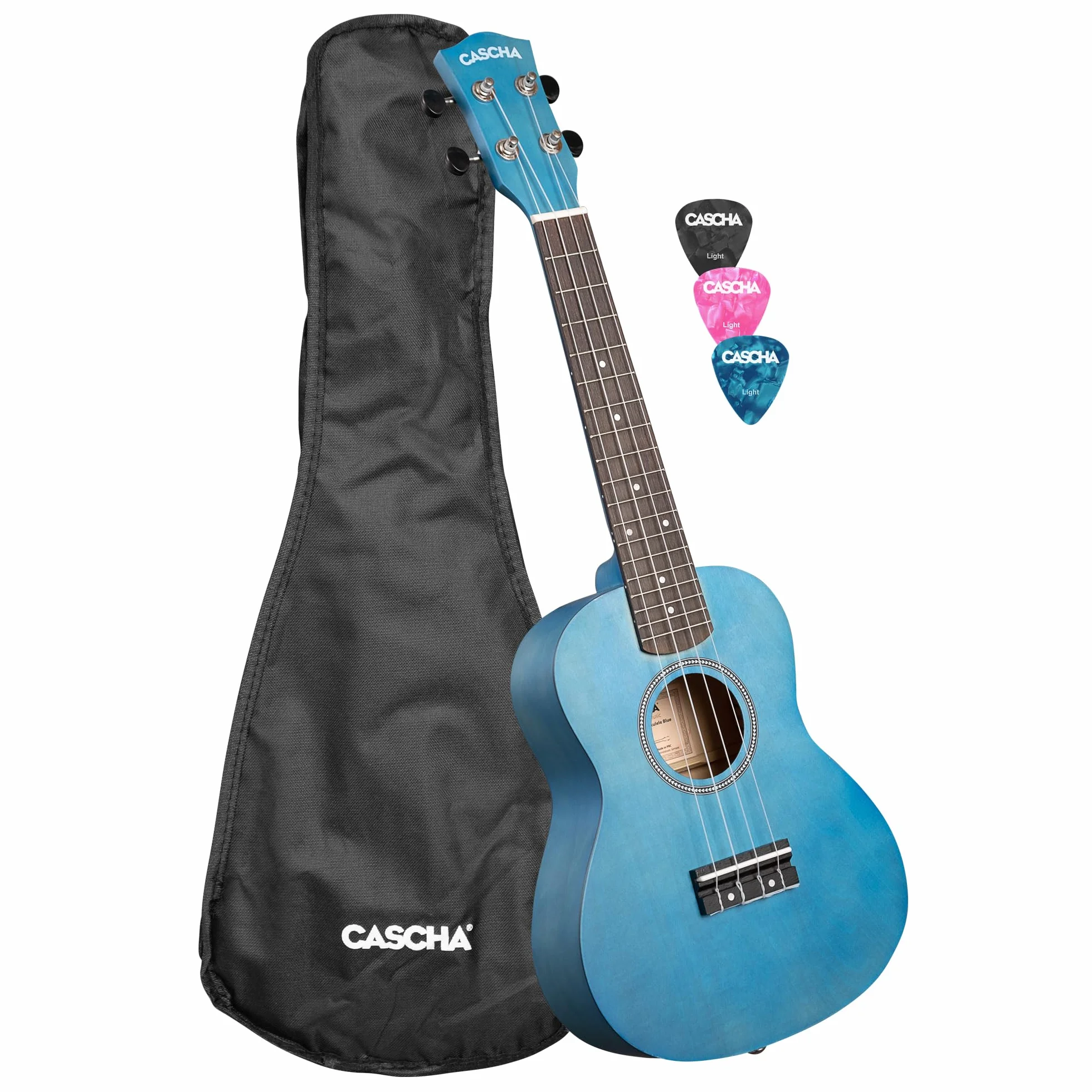 Concert Ukulele Linden Blue (w zestawie torba, 3 i)