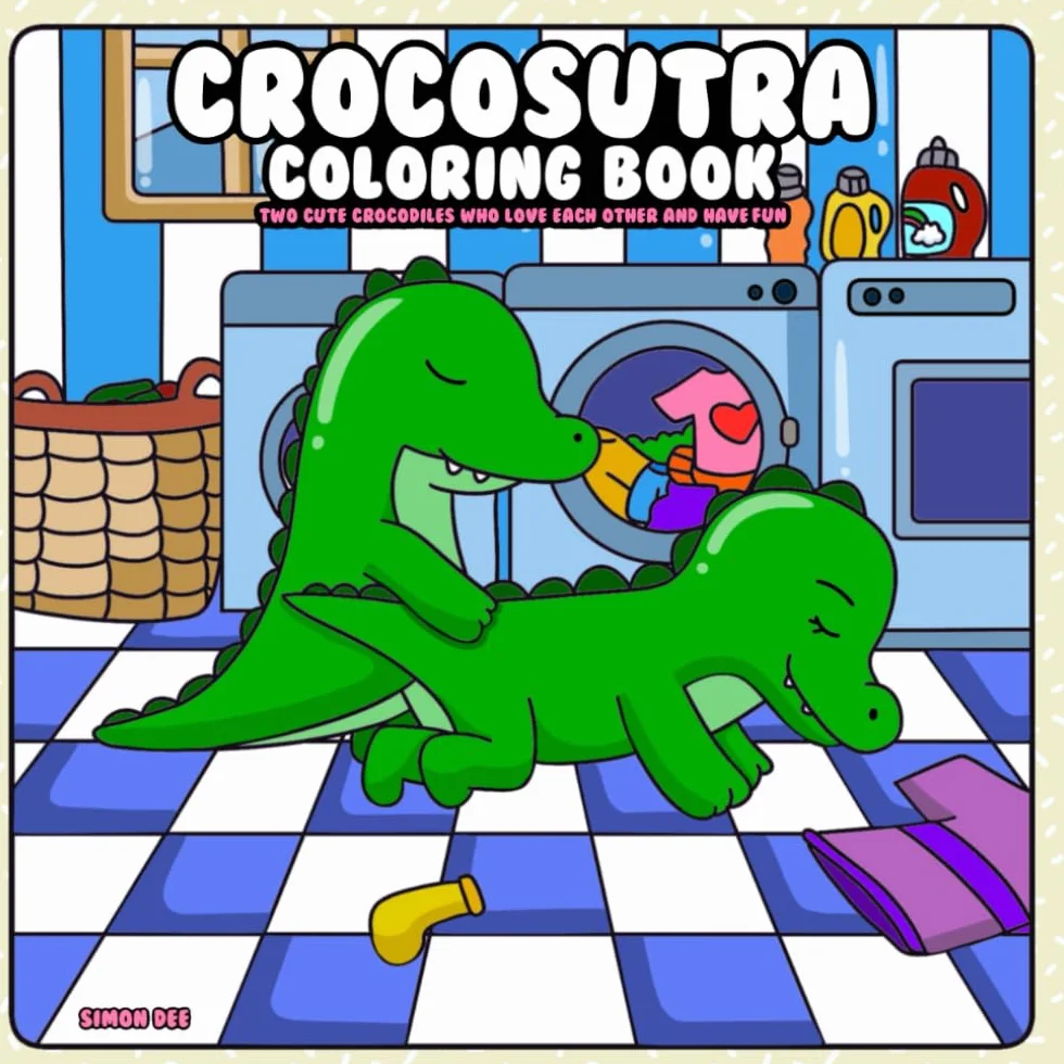 Crocosutra Coloring Book: Two Cute Crocodiles who Love each other and Have Fun