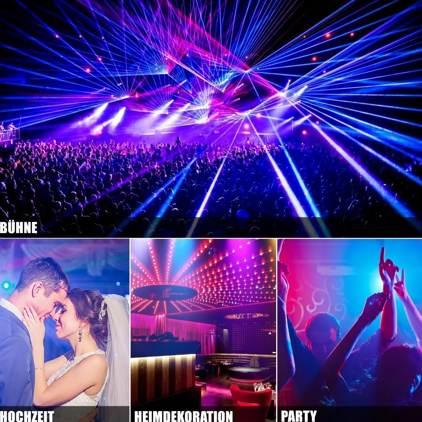 Oświetlenie sceniczne, 36 diod LED RGB, oświetlenie dyskotekowe, DMX, reflektor z pilotem zdalnego sterowania, 4 tryby pracy, do baru, na scenę, imprezę, DJ, Halloween, Boże Narodzenie – 8