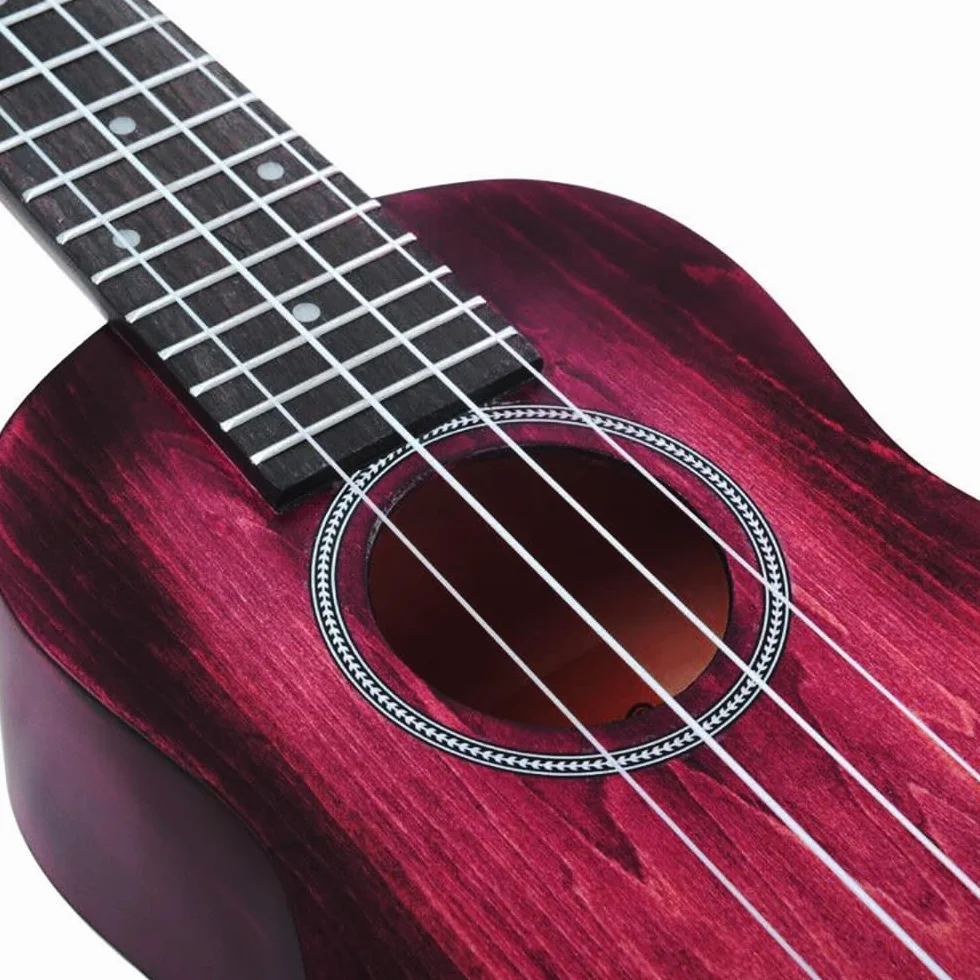 Winzz Ukulele Soprano dla dzieci, zestaw startowy dla początkujących - 21” z 6 akcesoriami (torba na ukulele, tuner, struny Aquila, naklejki na podstrunnicę, pasek, ściereczka do czyszczenia)