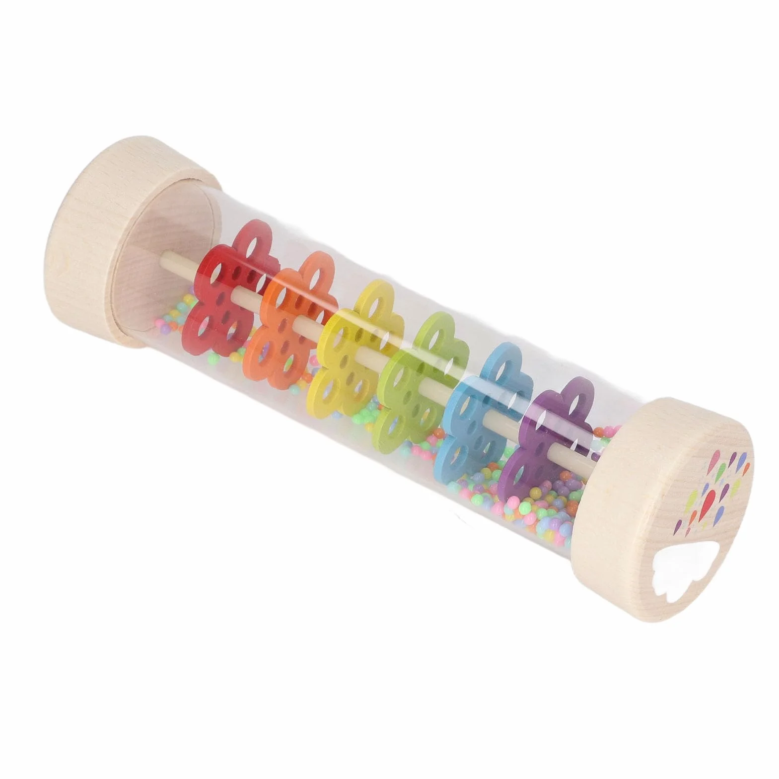 CHICIRIS Rainstick, Bezpieczna Grzechotka do Deszczu Drewniana (Duży)