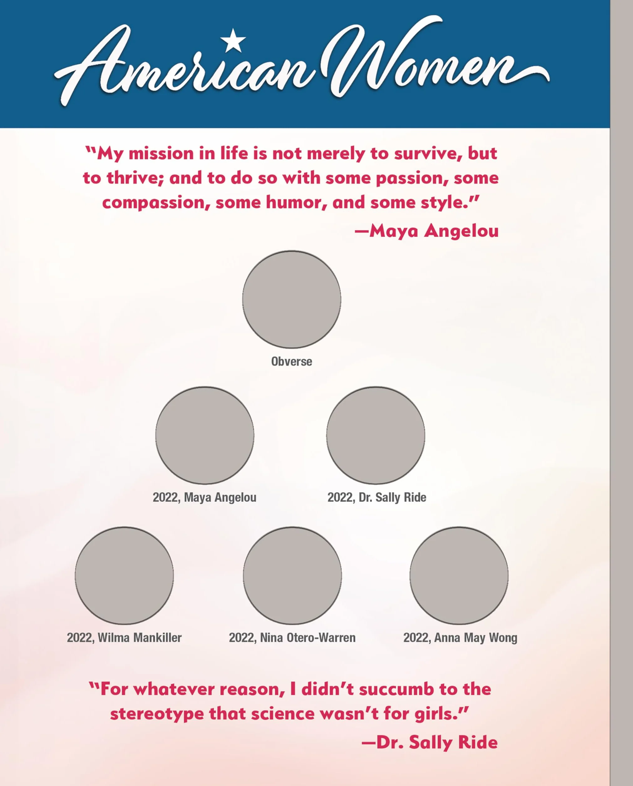 Folder, American Women 2022-25 (Single Mint): Single Mint Folder