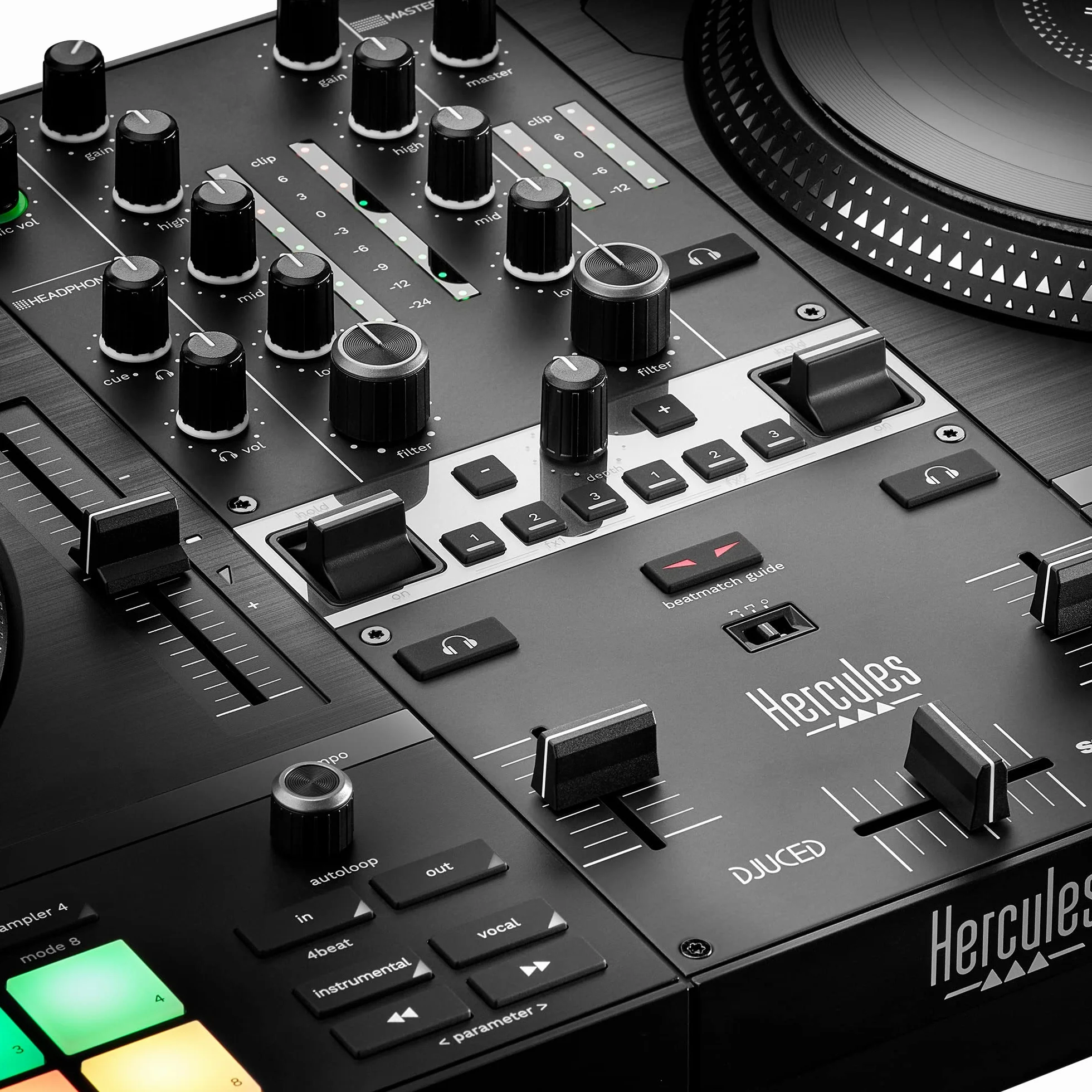 Hercules DJControl Inpulse T7 – Motoryzowany, dwukanałowy kontroler DJ w eleganckiej czerni