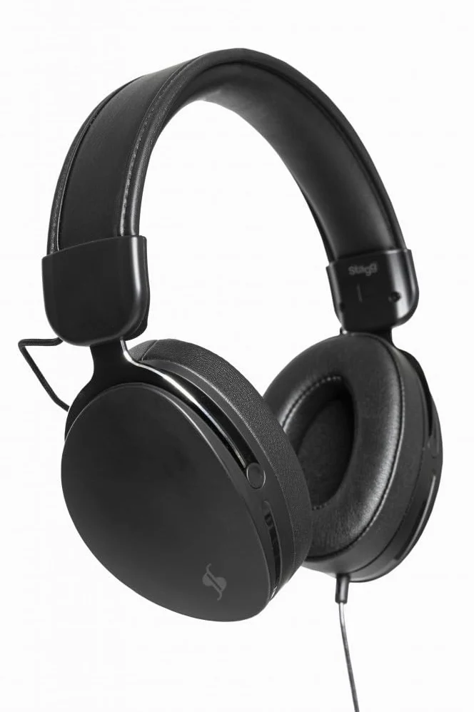 Stagg SHP-5000H zamknięte słuchawki stereo studyjne dla DJ, monitorowanie, nagrywanie i miksowanie, przewodowe mini jack stereo 3,5 mm z adapterem 6,5 mm