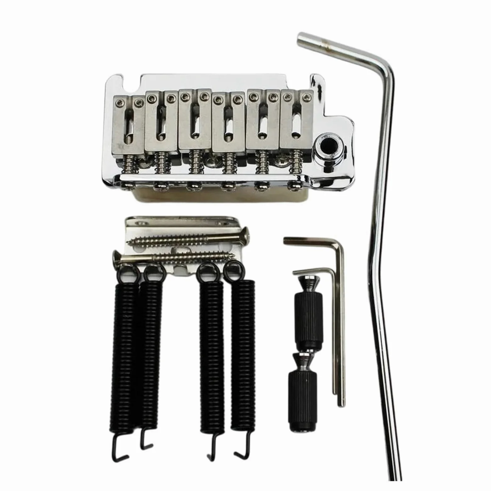 Podwójny Mostek Blokujący Gitara Elektryczna Tremolo Mosiężna Podstawa Akcesoria Do Końcówek Mostek Gitarowy