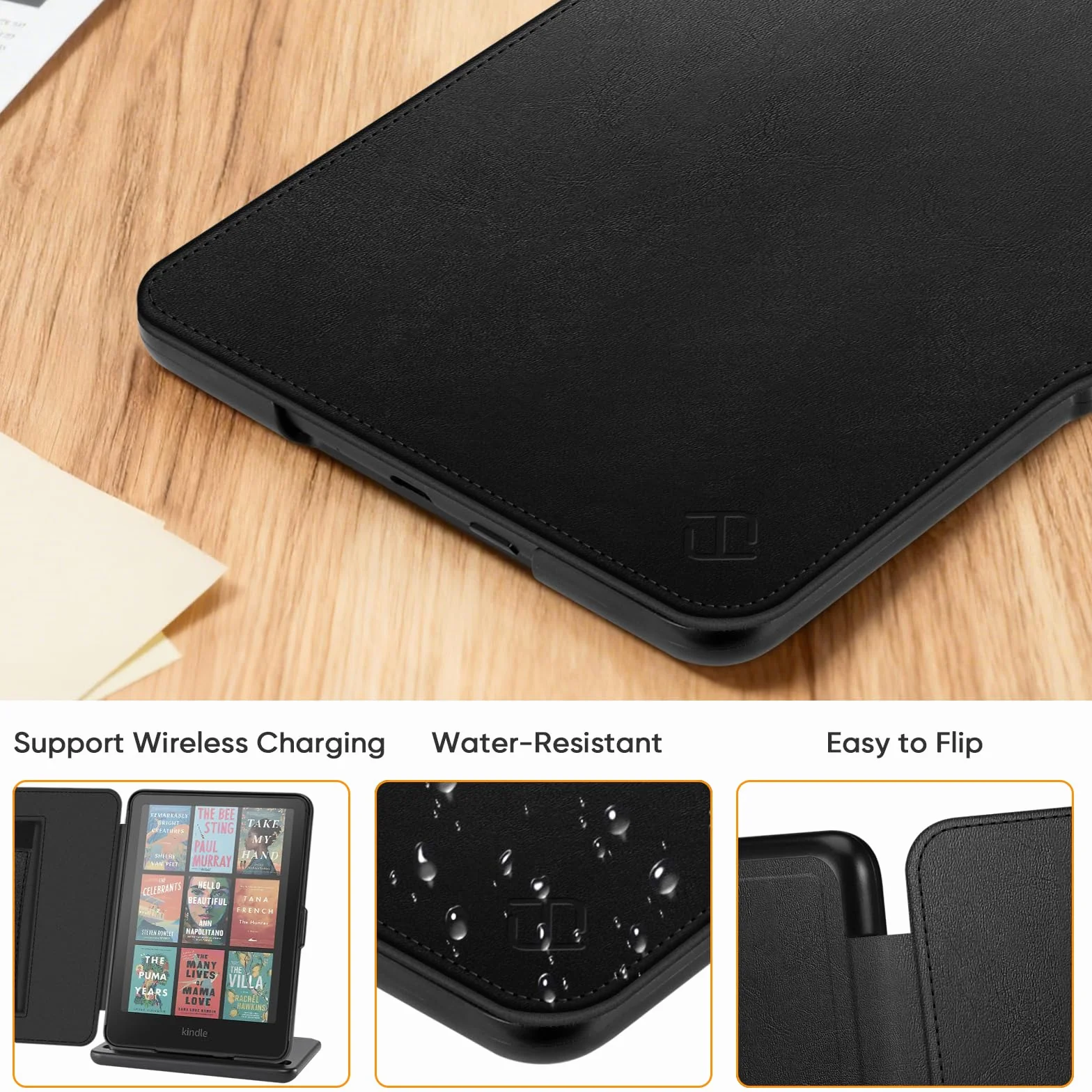 Fintie Etui z paskiem na rękę do Kindle Paperwhite (12. generacji) i Kindle Colorsoft/Paperwhite Signature Edition 2025/2024, lekkie etui z funkcją Auto Sleep/Wake, czarne