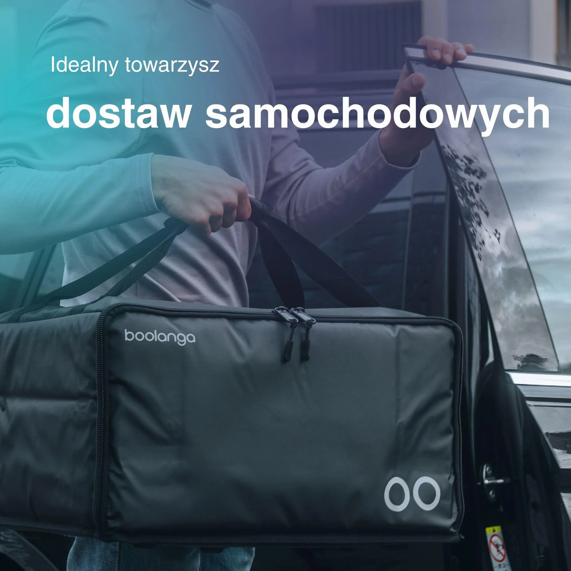 Teleskopowa sześcienna 89 l, izolowana torba na żywność, rozszerzalna funkcjonalność, 100% wodoodporna, w pełni składana, paski odblaskowe, zaprojektowana dla profesjonalnych kurierów, Czarny