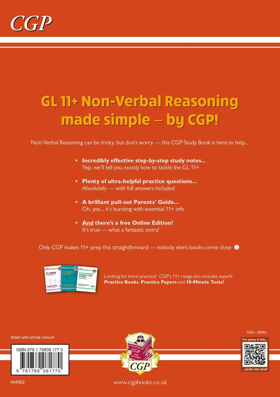 11+ GL Non-Verbal Reasoning Study Book (with Parents’ Guide & Online Edition)