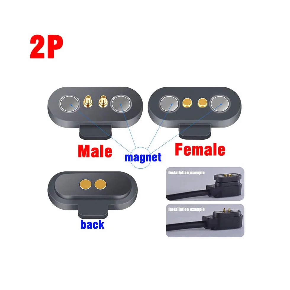 1Pair Sprężynowy Pin Pogo 2 piny 2.5 MM Pitch Męski żeński kontakt sondy