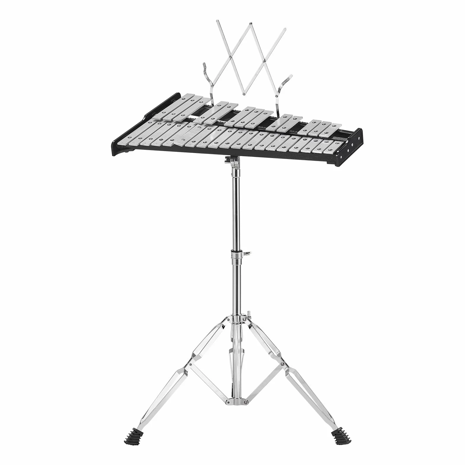 VEVOR Zestaw do ksylofonu Glockenspiel z 32 notatkami, profesjonalny instrument perkusyjny z młotkami, pałeczkami, regulowanym wspornikiem, torbą do przenoszenia, zestaw instrumentów edukacyjnych dla