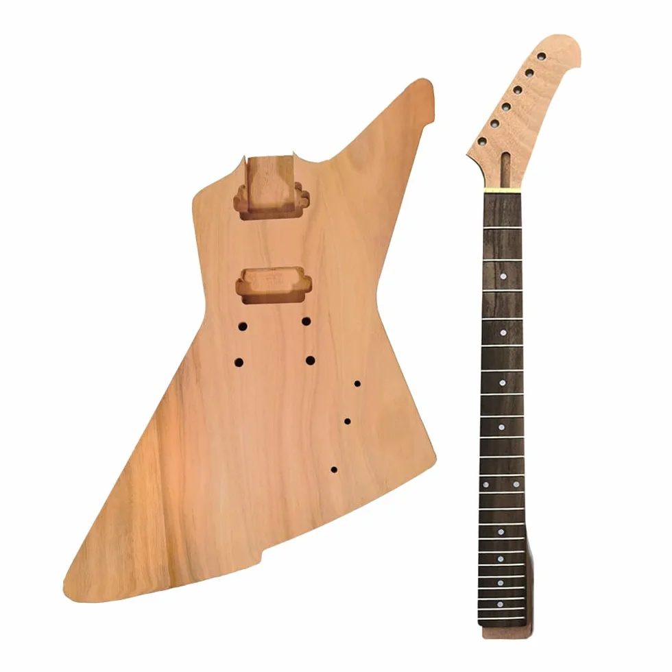 Zestaw gitarowy mahoniowy korpus szyja 22 progi 63 cm głowica bananowa Dot Inlay Set in Heel