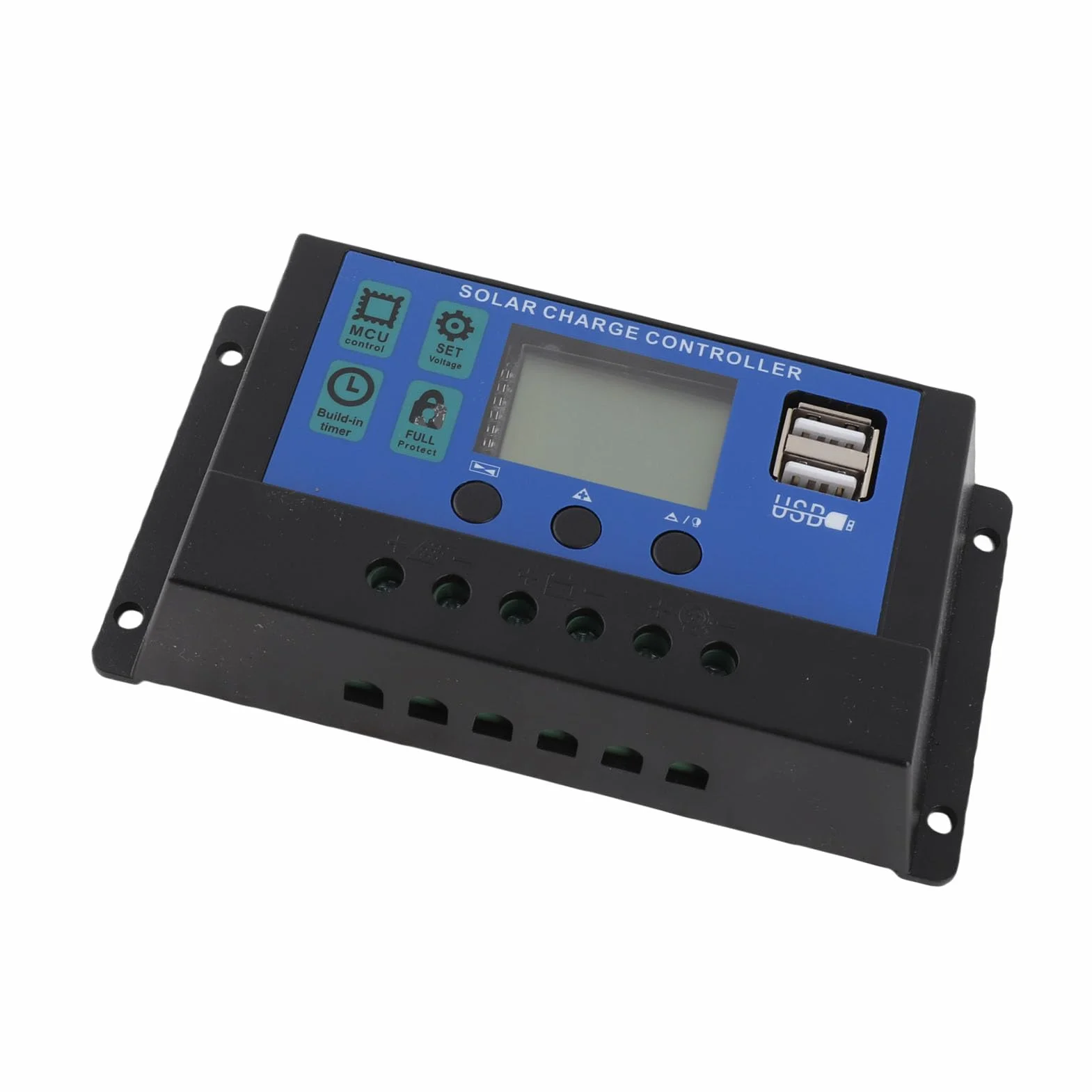 Kontroler ładowania słonecznego, 60A/50A/40A/30A/20A/10A 12V 24V, automatyczny regulator ładowania słonecznego, sterownik PWM, 50 A