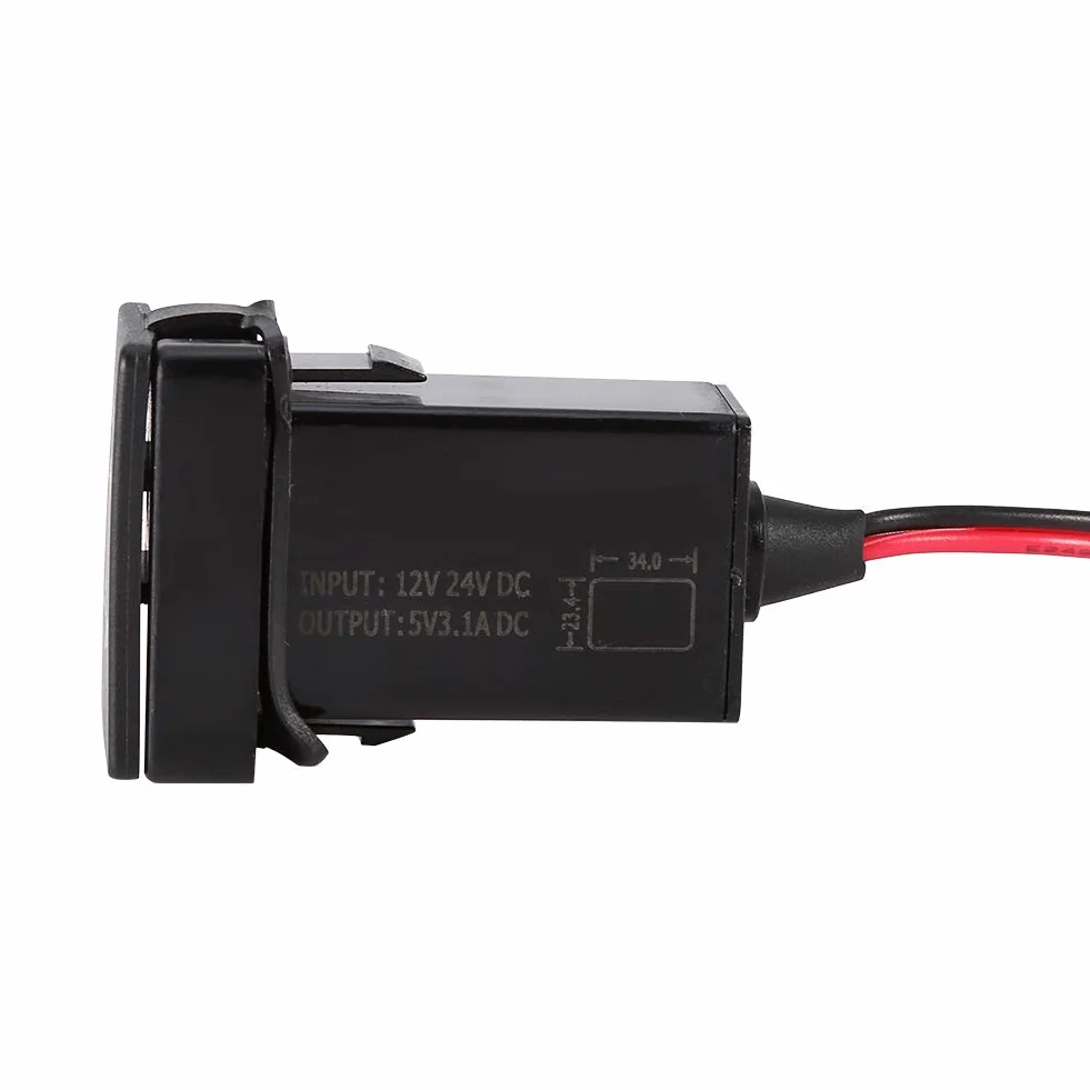 KIMISS Podwójny Adapter ładowarki USB do Samochodów — DC 12–24 V do 5 V 3,1 A — Wodoodporna Konstrukcja | Elektronika/Akcesoria Zasilające/Przetwornice Mocy