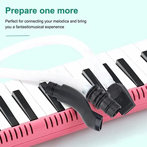 Alomejor 57 cm tuba Melodica przenośny ustnik melodika zestaw rurkowy do 32 kluczy i 37 kluczy pianina zamiennik tuby
