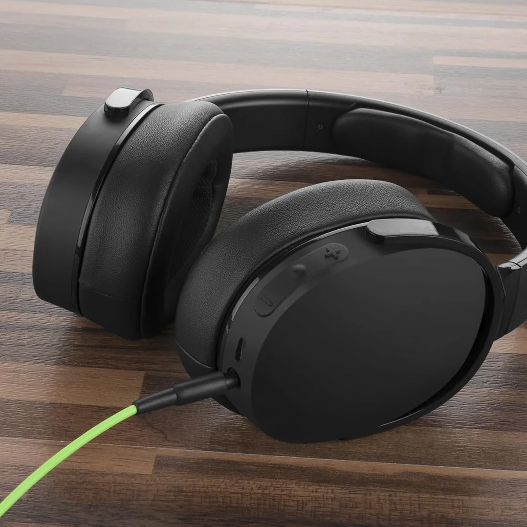 Geekria QuickFit Kabel audio z mikrofonem, kompatybilny z Skullcandy C, Hesh3, Crusher EVO, zapasowy pomocniczy przewód stereo 3,5 mm, z mikrofonem liniowym i regulacją głośności (1,2 m)