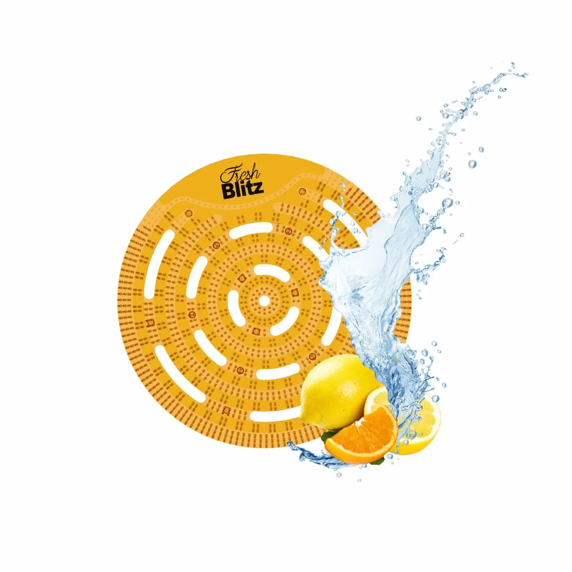 Sitko do pisuaru o zapachu DISC 2.0, wkładka do pisuaru, 10 sztuk, sitko do pisuaru, efekt świeżości 30 dni, ochrona przed zapachami do toalet, ochrona przed pryskaniem - cytrusy