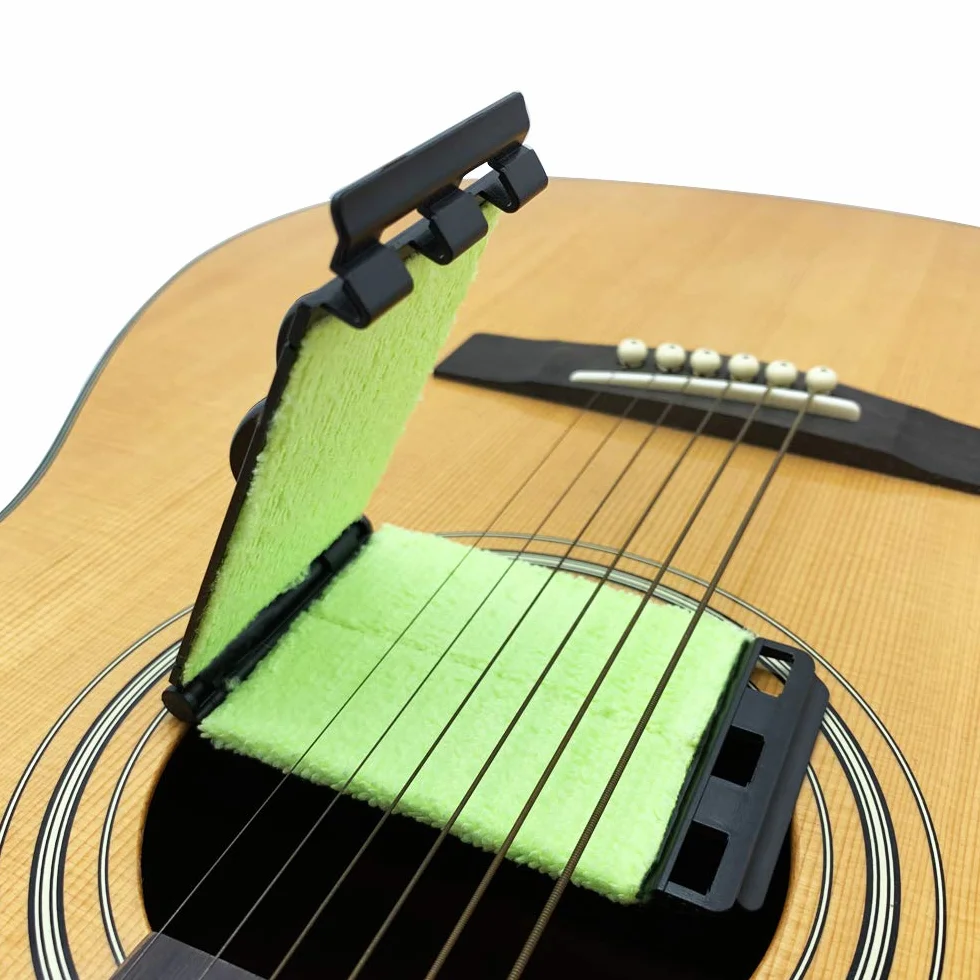 Alnicov Środek do czyszczenia strun gitarowych, środek do czyszczenia strun gitarowych, szorowanie strun do gitary basowej mandoliny ukulele, jasnozielony