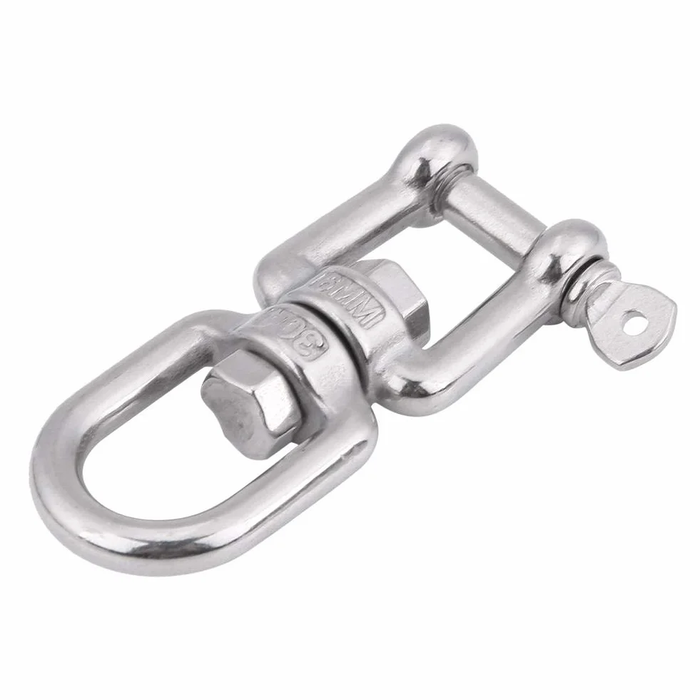 Obrotowy szekla Wytrzymały pierścień obrotowy ze stali nierdzewnej 304 Kołnierz zatrzaskowy Obrotowy szekla do podnoszenia (6 mm)