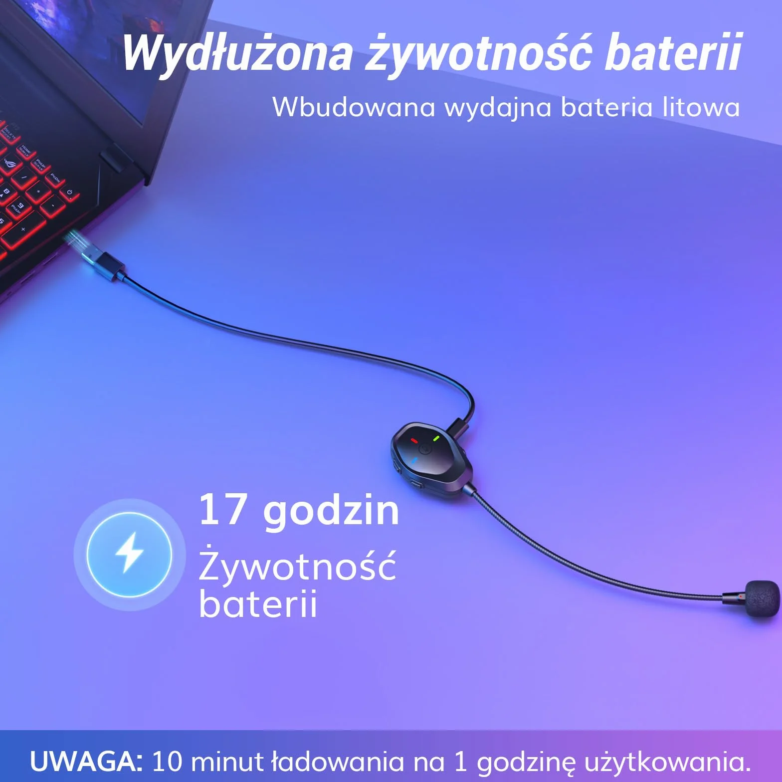 TONOR Mikrofon Bezprzewodowy Modmic, Kompatybilny z PS4/PS5, Mikrofon do gier do Zestawu Słuchawkowego Konsoli, Redukcja Szumów, Ladowany Przez USB, Kompatybilny z PS4, PS5, PC, Laptopem, TGP1