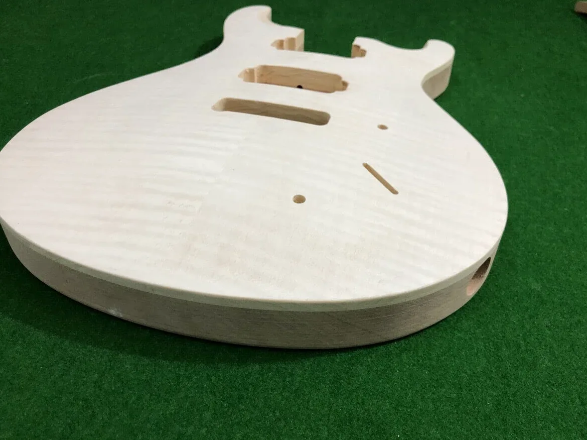Nowy korpus gitarowy mahoniowy płomień klonowy zestaw forniru na pięcie PRS HH zestaw przetworników do gitary zamiennik projektu