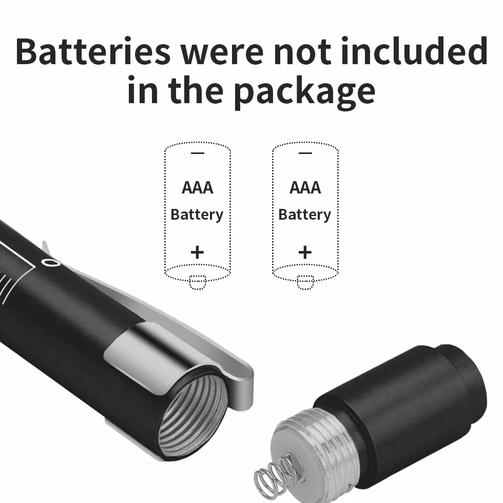 Newaner Lampa diagnostyczna Penlight (3-częściowa), wielokrotnego użytku lampa diagnostyczna LED na długopis, latarka z uchwytem świetlnym z klipsem do torebki dla uczniów